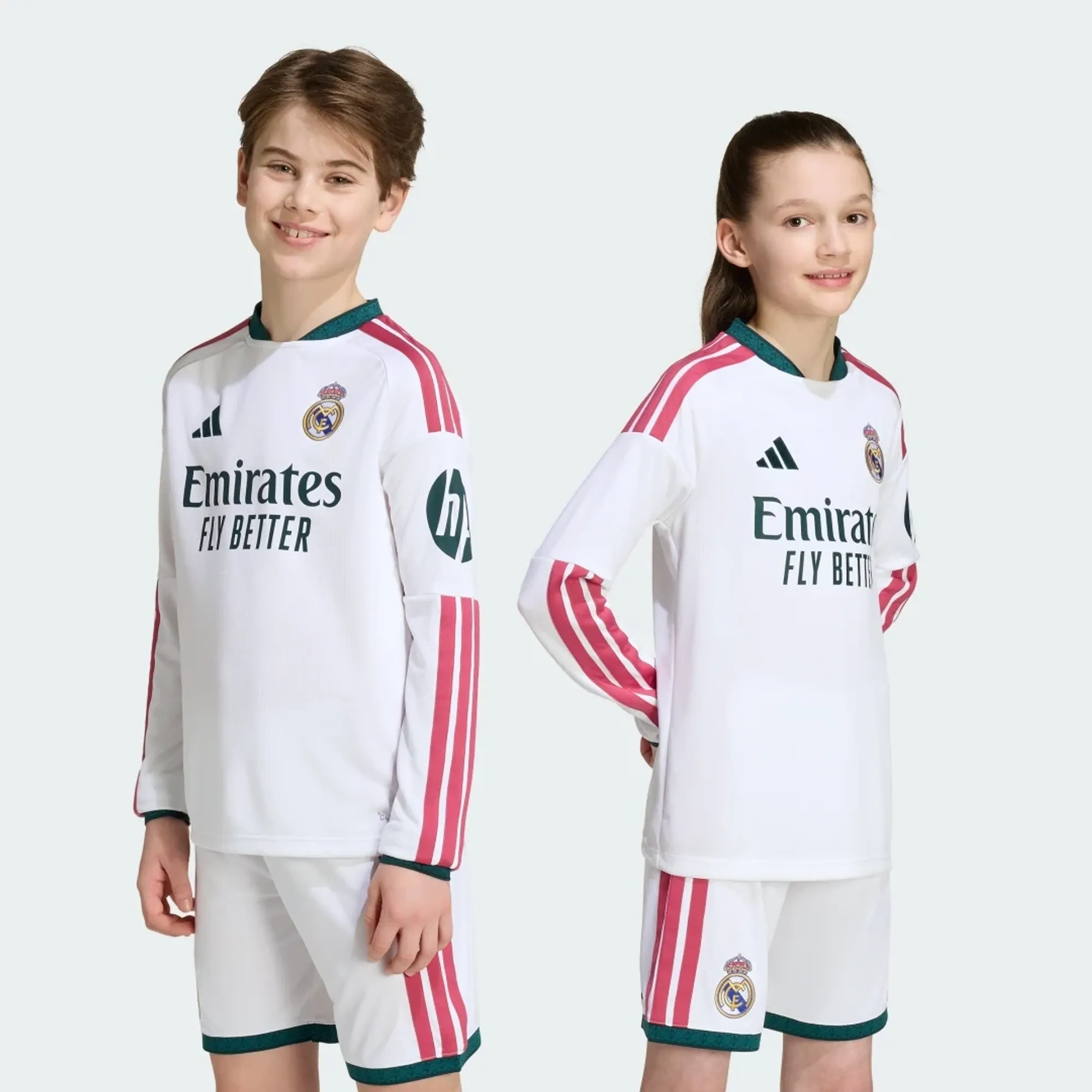 adidas Real Madrid 26/27 Home Jersey Long Sleeve Kids