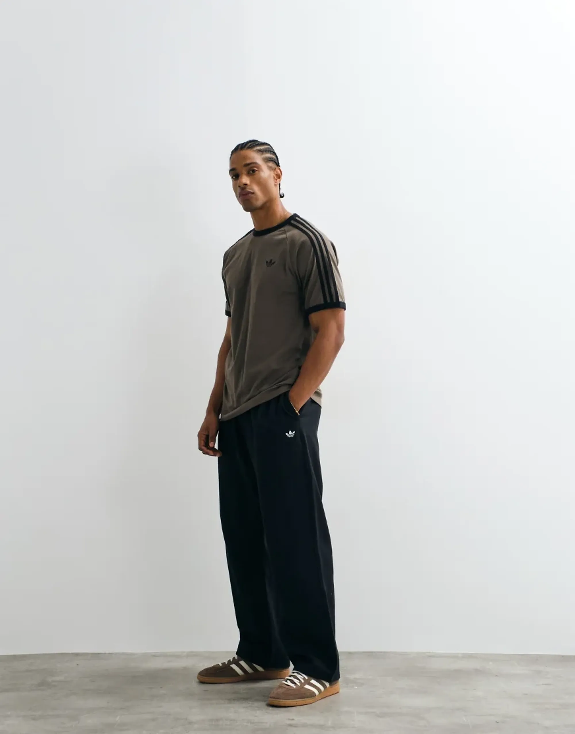 Adidas Originals Essential Cuffed Joggers In Black