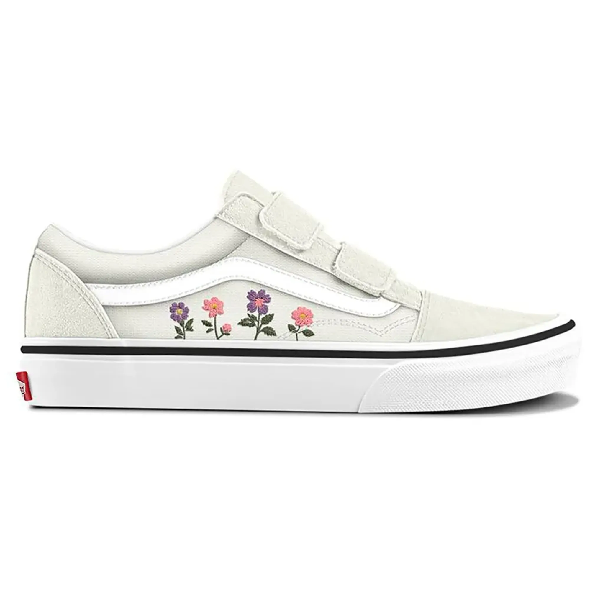 Vans - Kids Old Skool V Shoes (4-8 Years), White