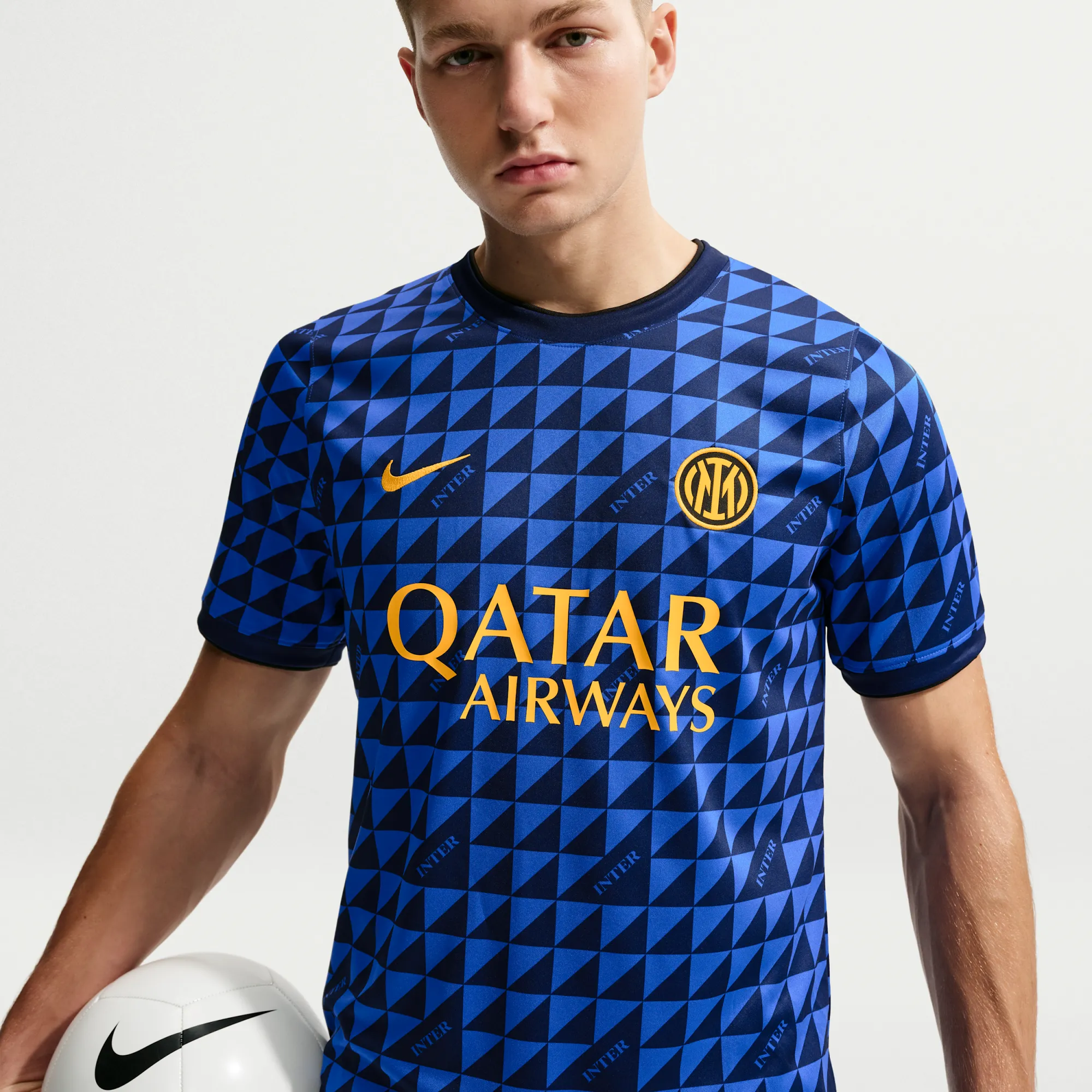 Inter Milan Men's Nike Dri-FIT Football Pre-Match Top - Blue