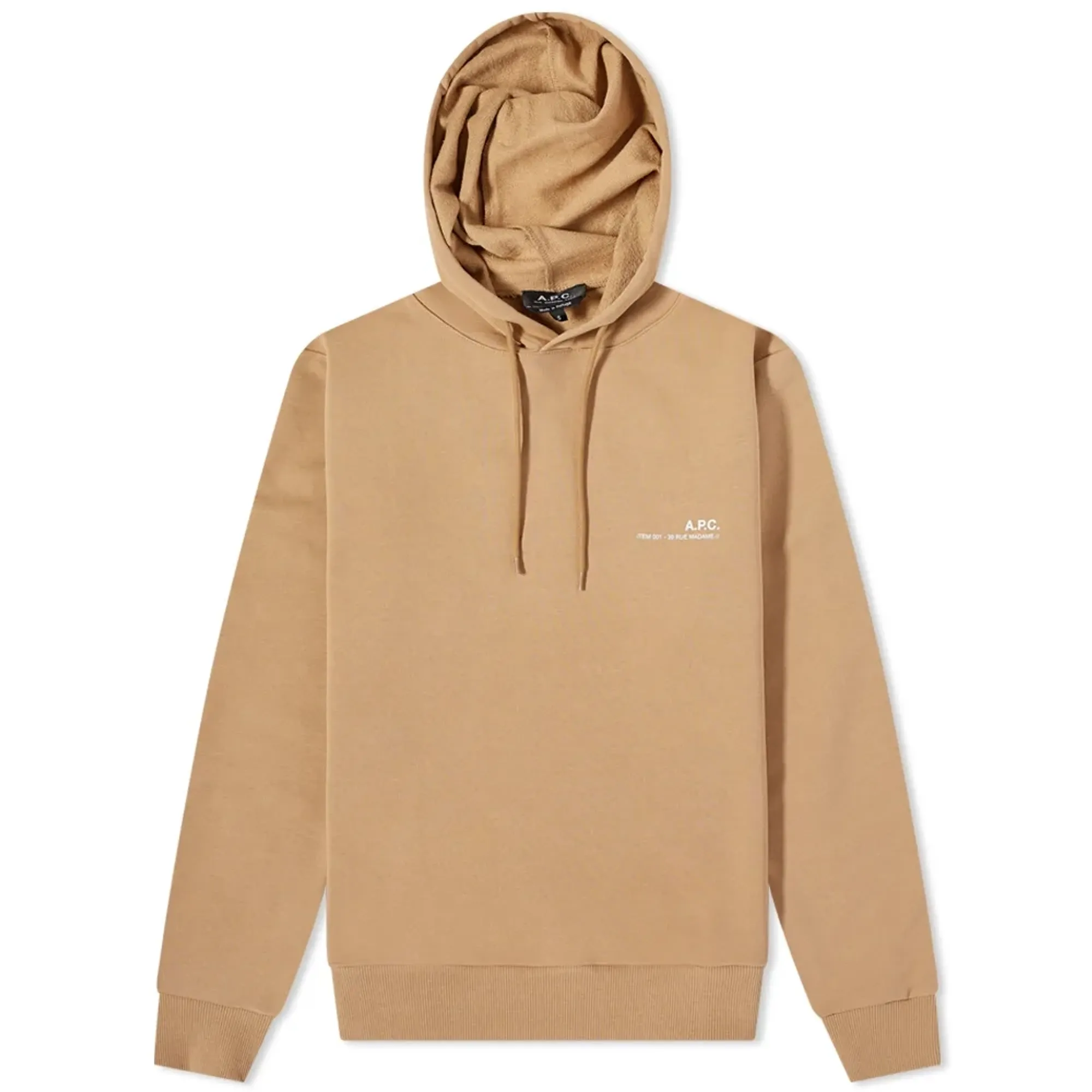 A.P.C. Men's Item Logo Hoody Beige