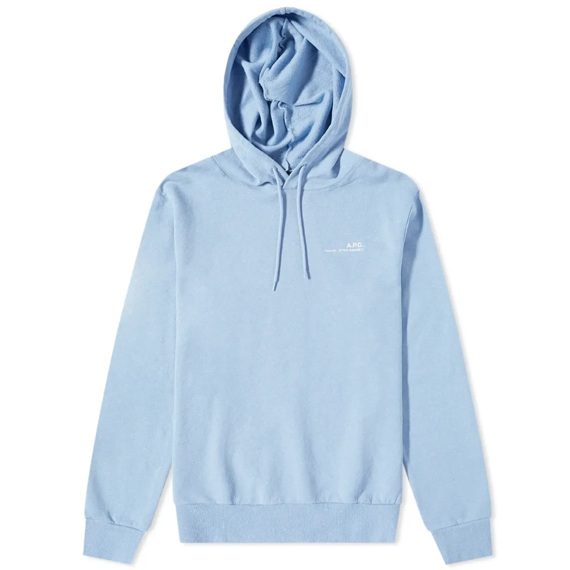 A.P.C. Men's Item Logo Hoodie Blue