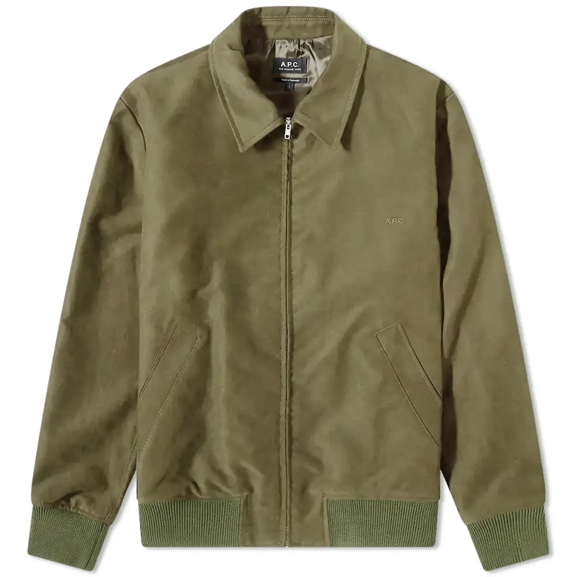 A.P.C. Men's Gilles Moleskin Jacket Khaki
