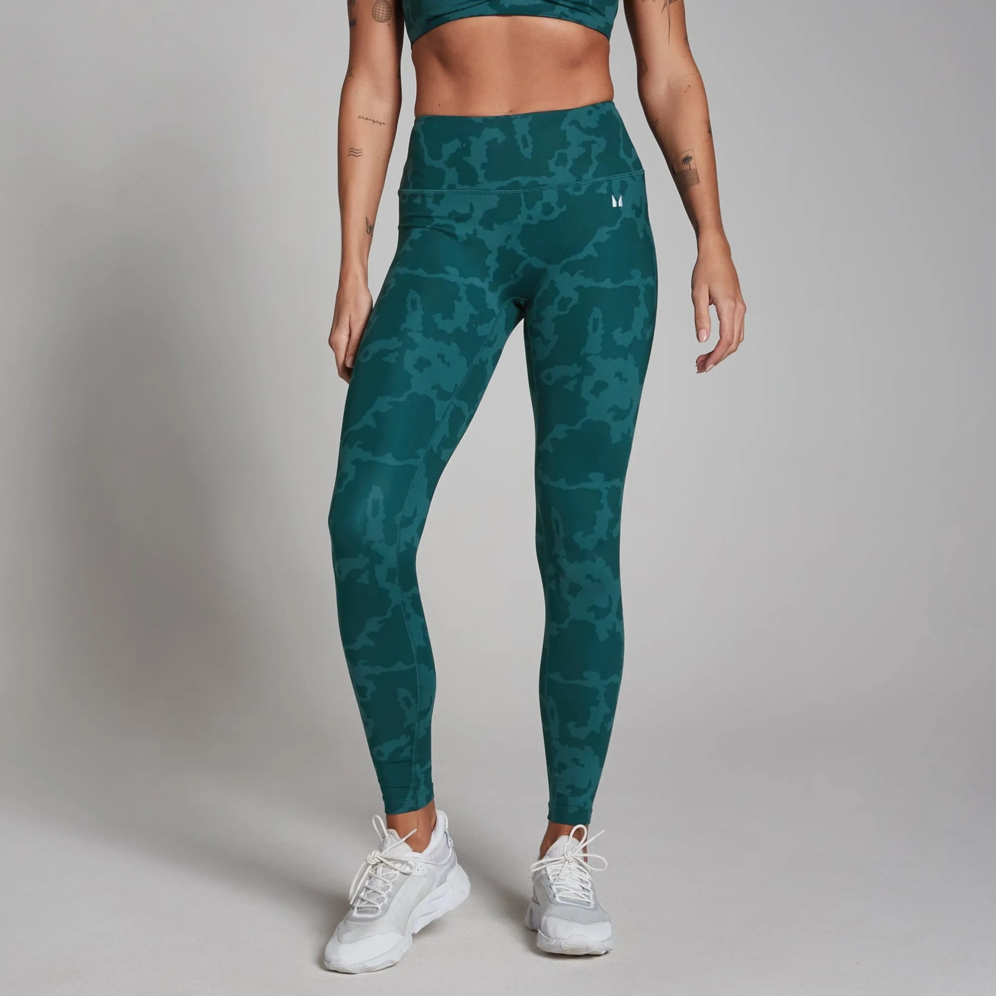 MP Women's Tempo Abstract Leggings - Marine Blue - L