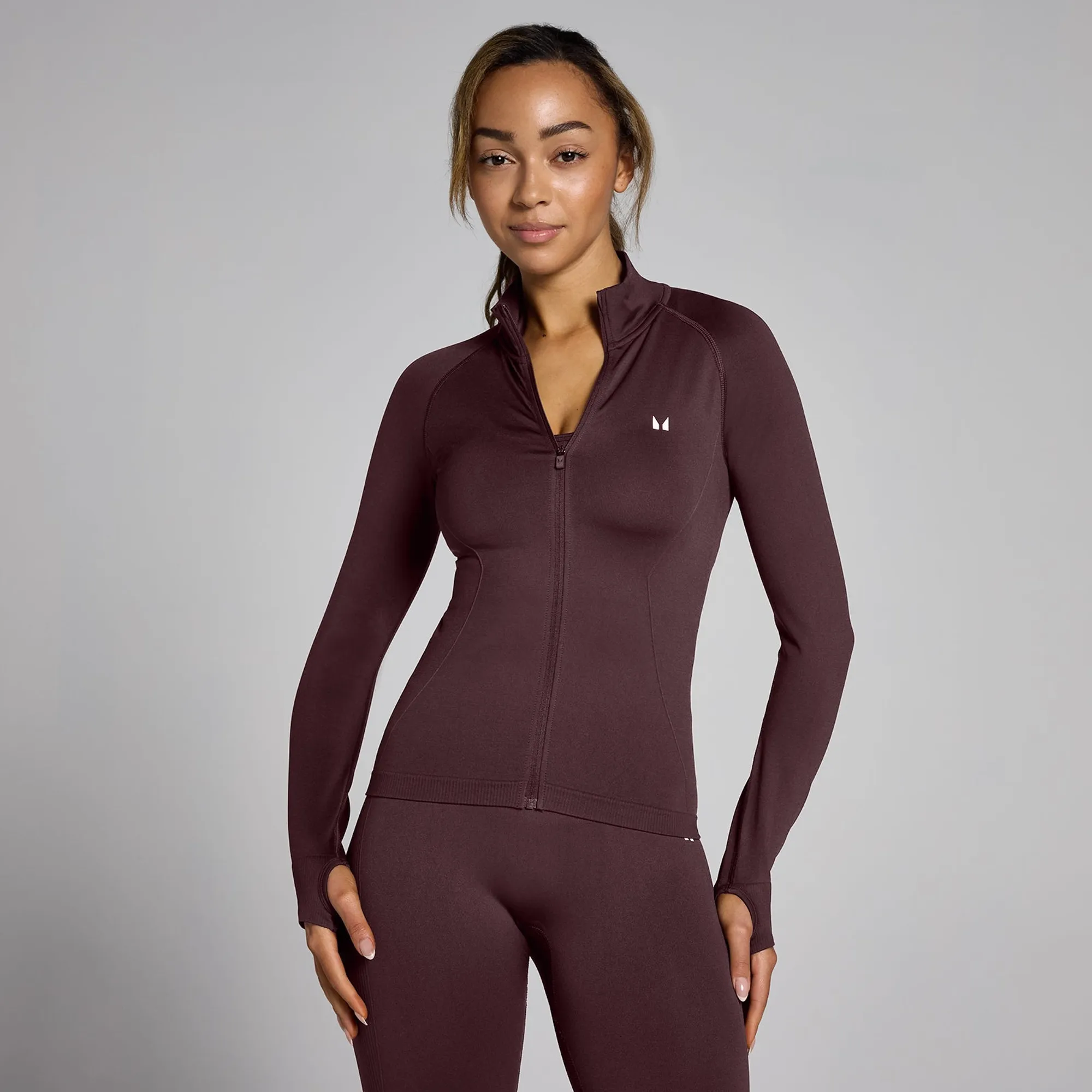MP Women's Shape Seamless Zip Through Jacket - Fudge - XS