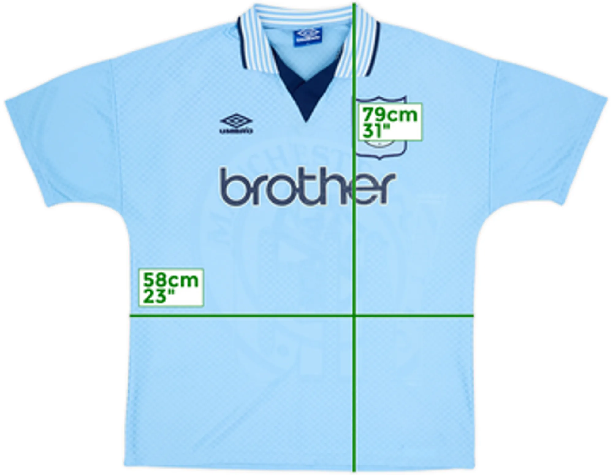 1995-97 Manchester City Home Shirt - 7/10 - (XL)