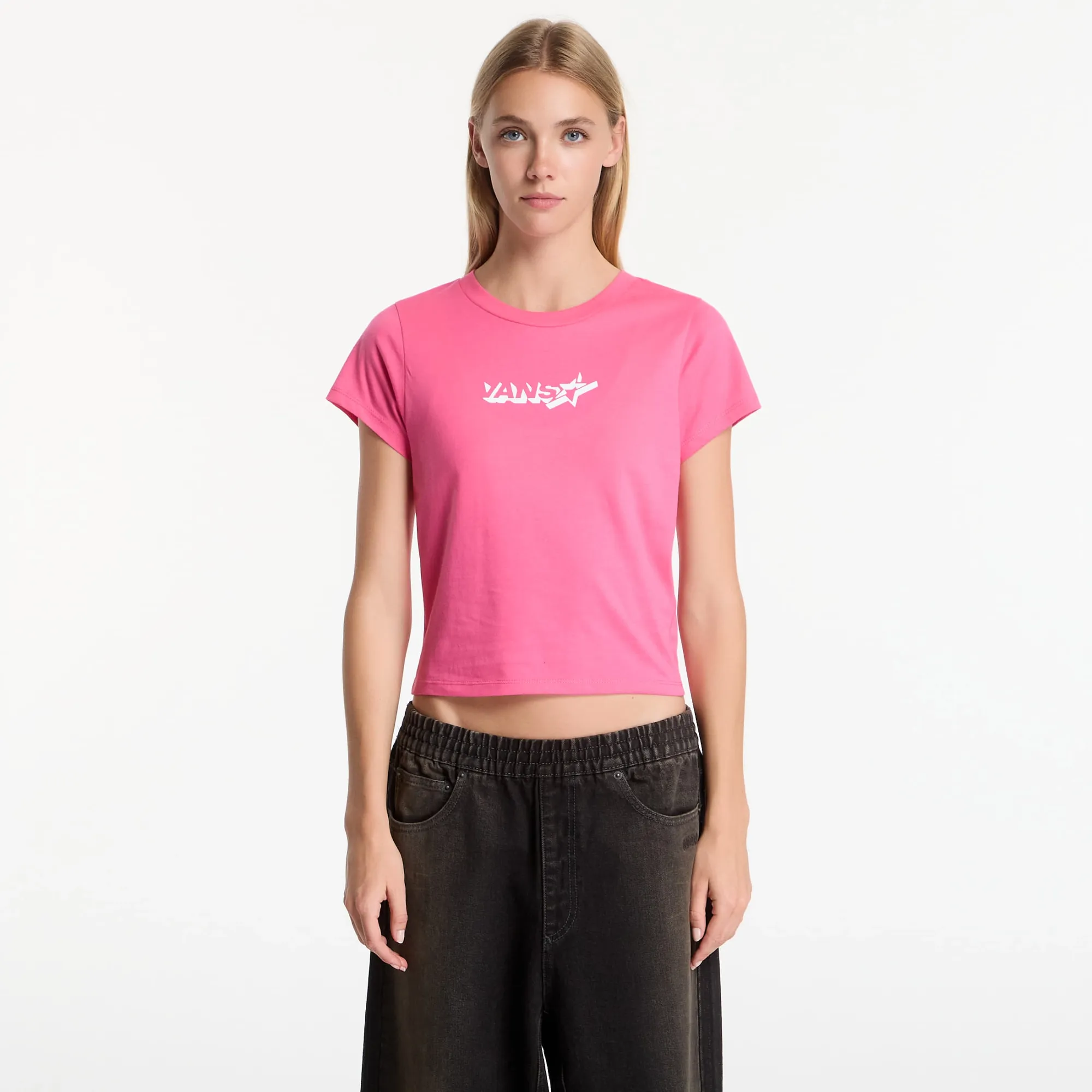 T-Shirt Vans Antares Ss Baby Tee Pink Velvet M