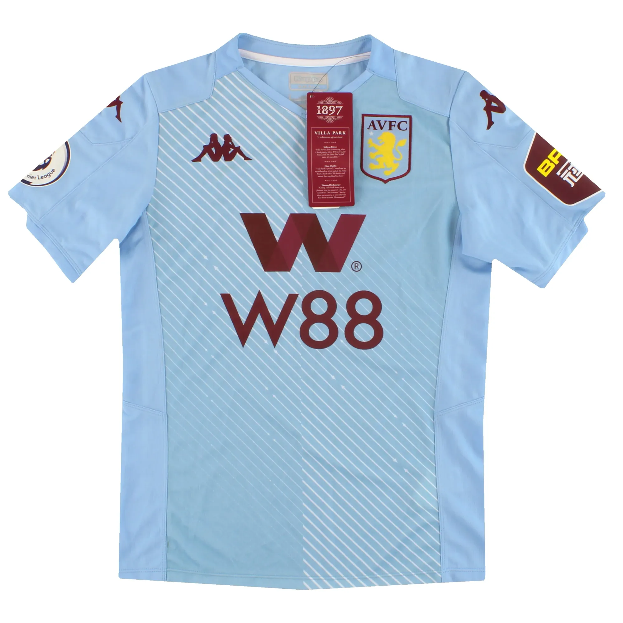 2019-20 Aston Villa Kappa Away Shirt *w/tags* S - Aston Villa / w/tags 