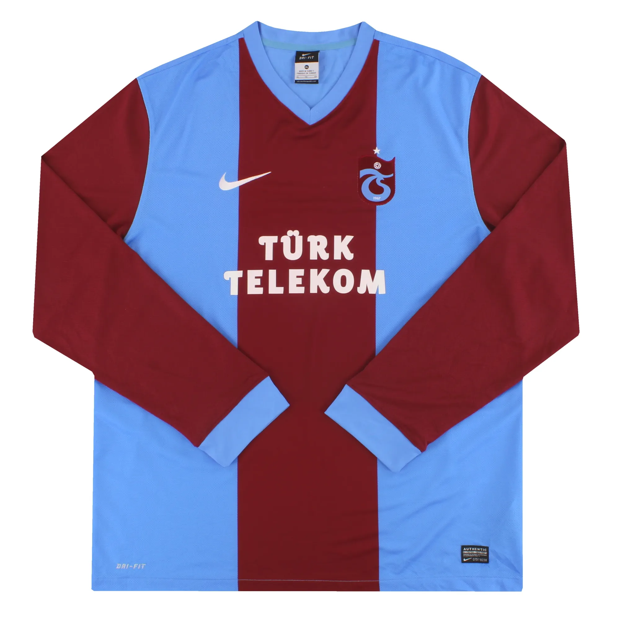 2013-14 Trabzonspor Nike Home Shirt L/S XL - Turkish Clubs / Excellent 