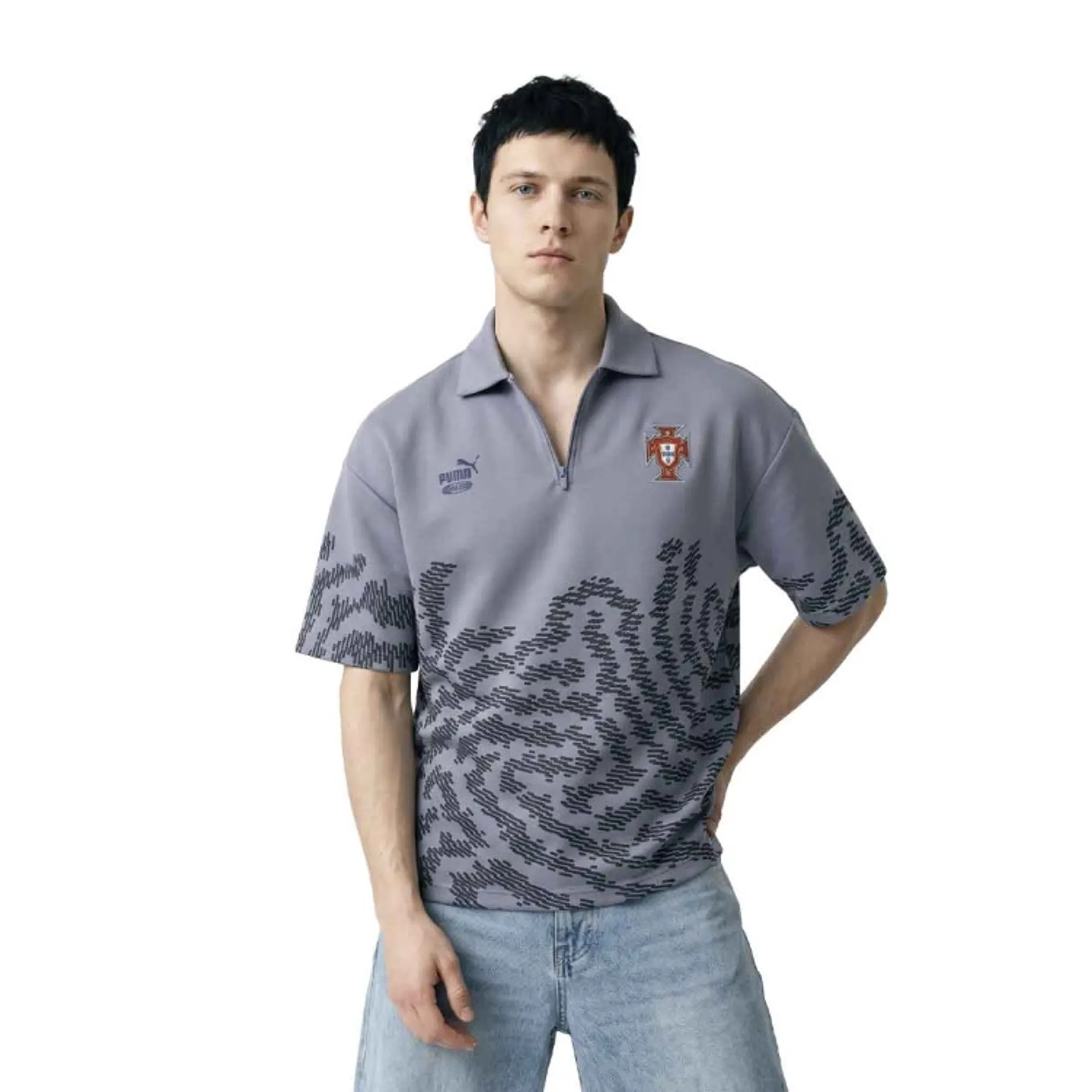 PUMA x PORTUGAL x SALEHE BEMBURY KING Relaxed Polo Men in Gray | Size Large