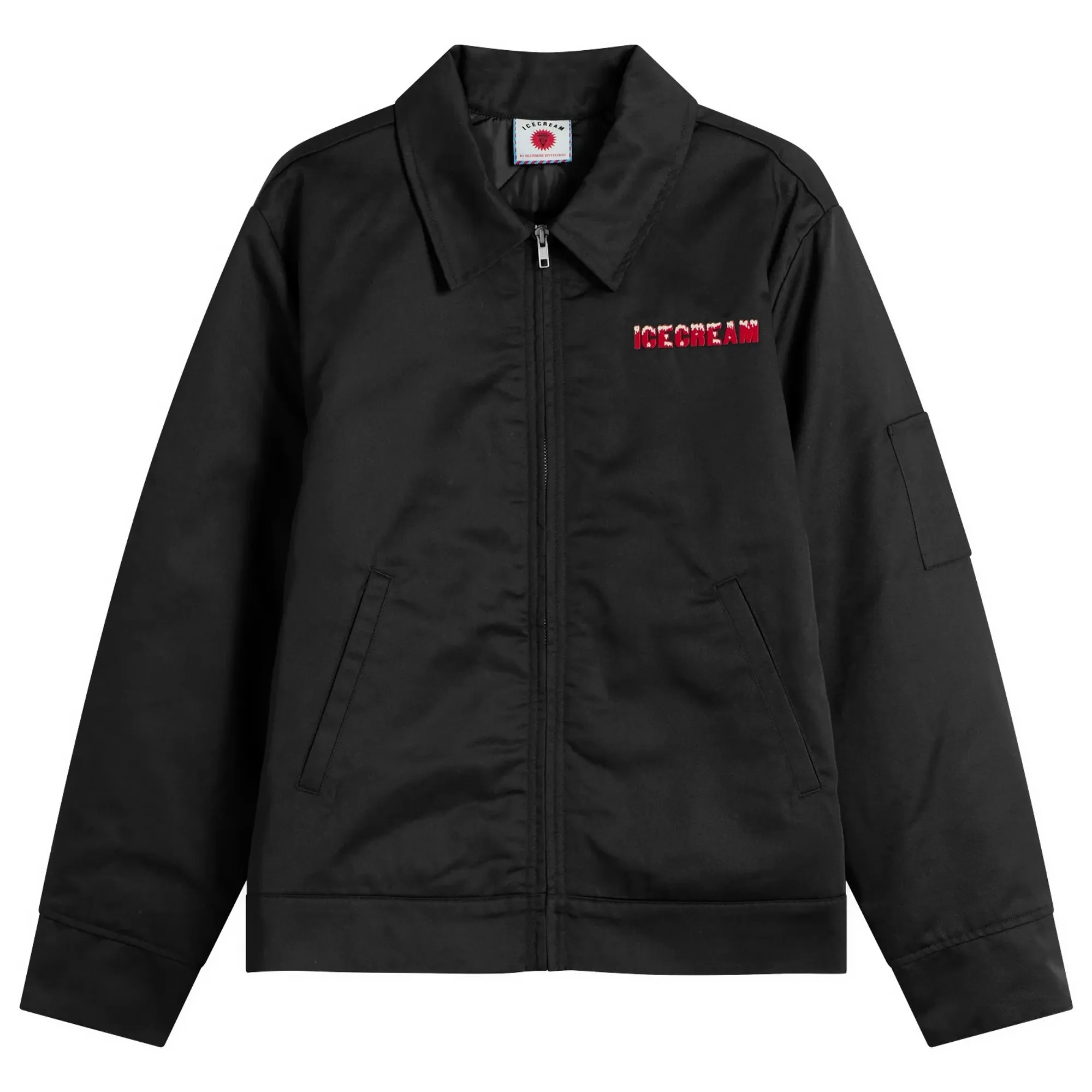 ICECREAM Men's Drippy Quilted Work Jacket Black