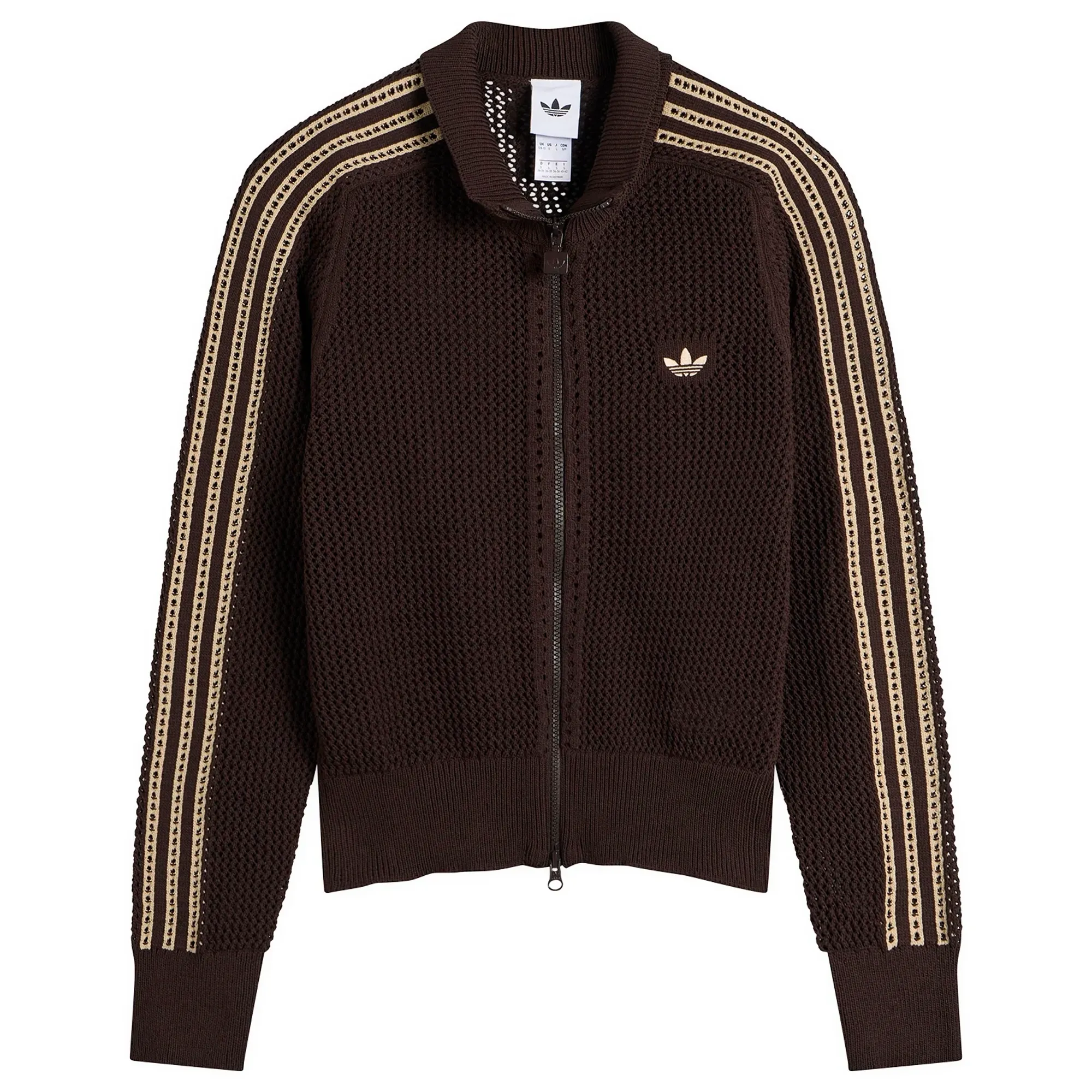 Adidas Women's Crochet Track Top Aurora Coffee/Magic Beige
