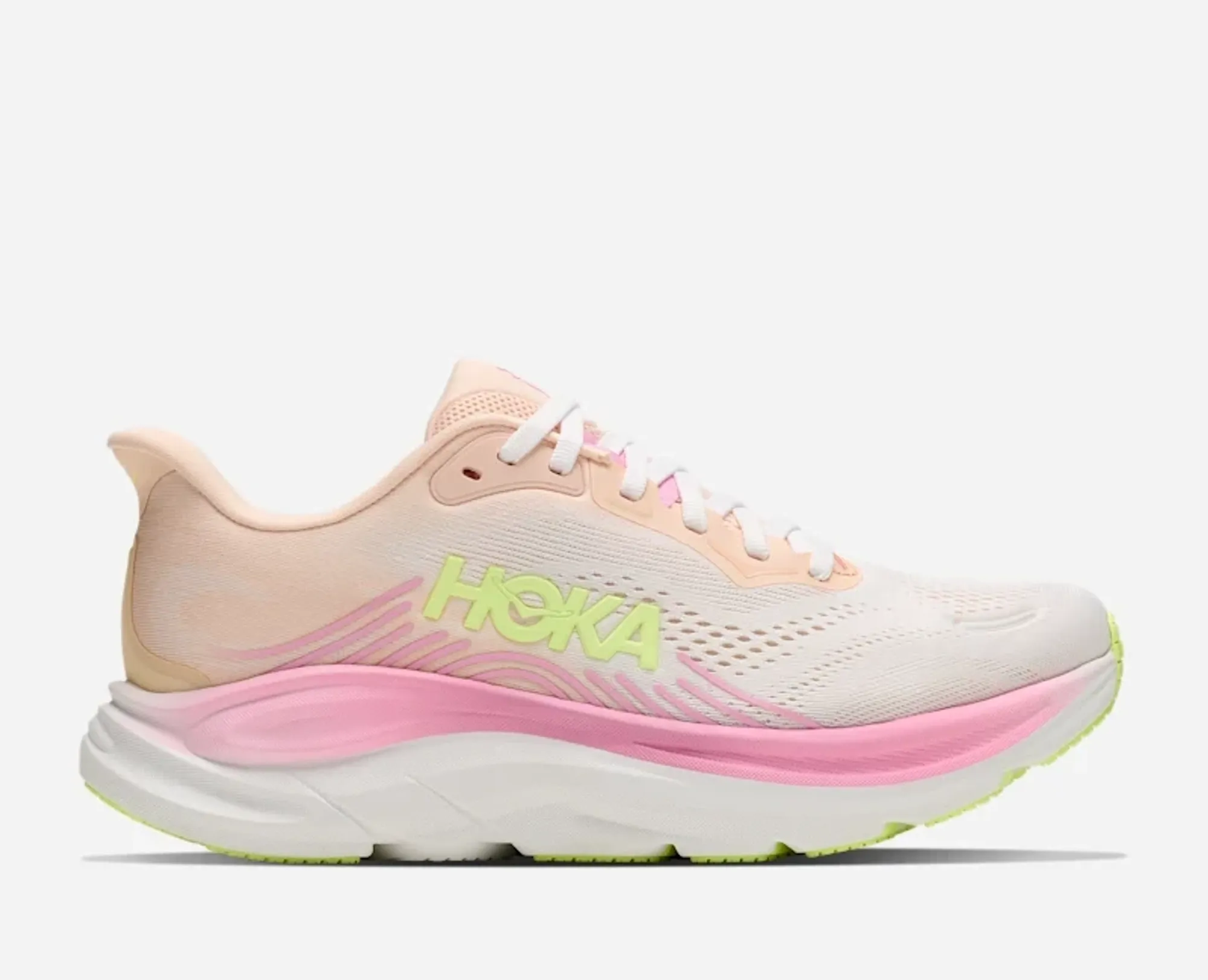 Hoka Women's Clifton 11 Road Running Shoes In Tangerine Glow/White