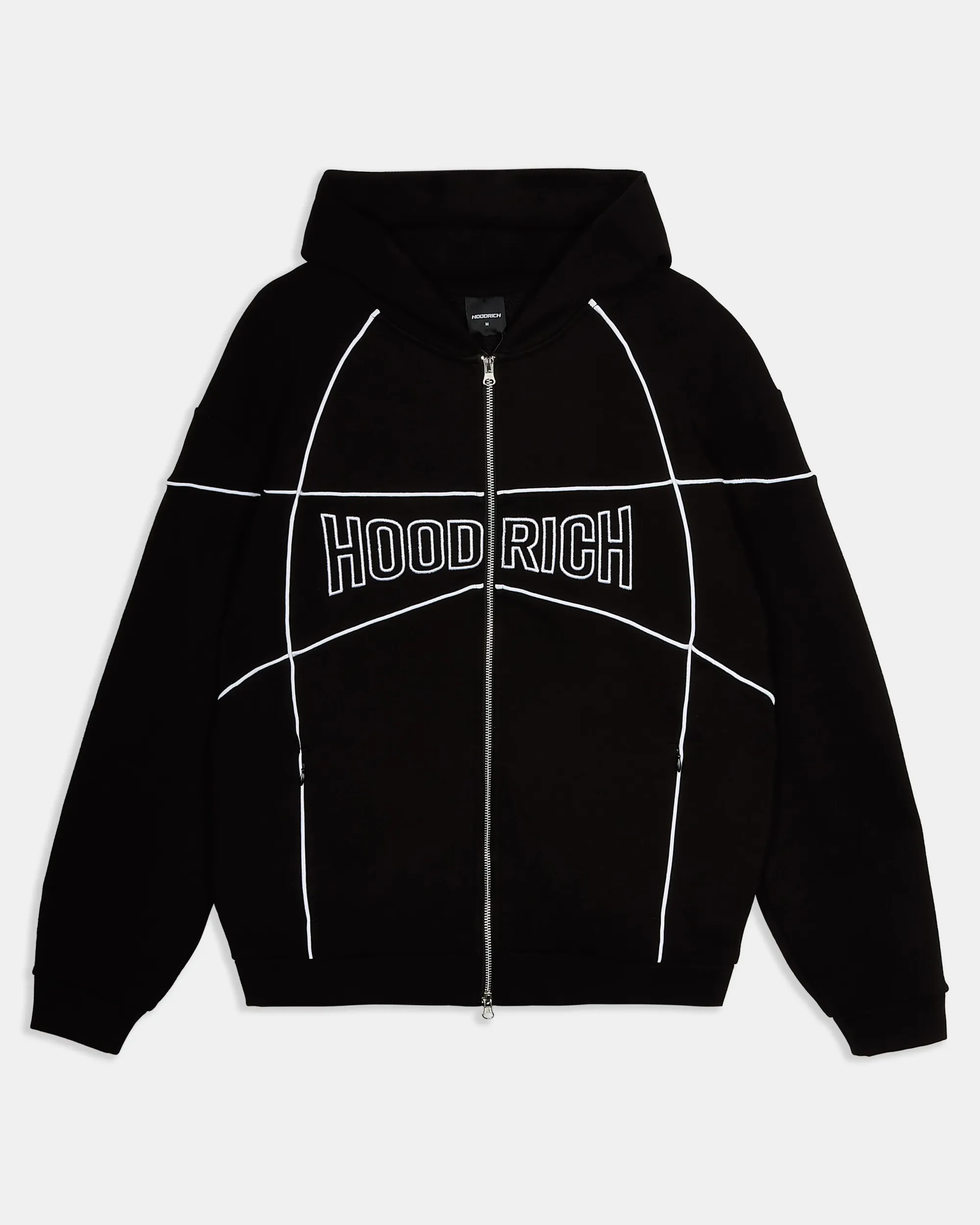 Hoodrich Trace Zip Relaxed Fit Hoodie - Black