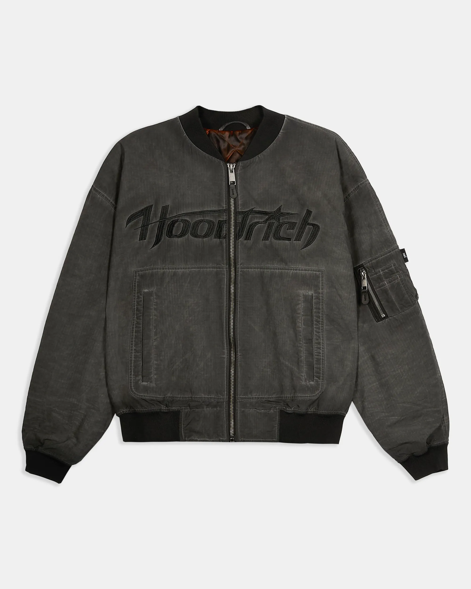 Hoodrich Cast Ripstop Varsity Jacket - Washed Black
