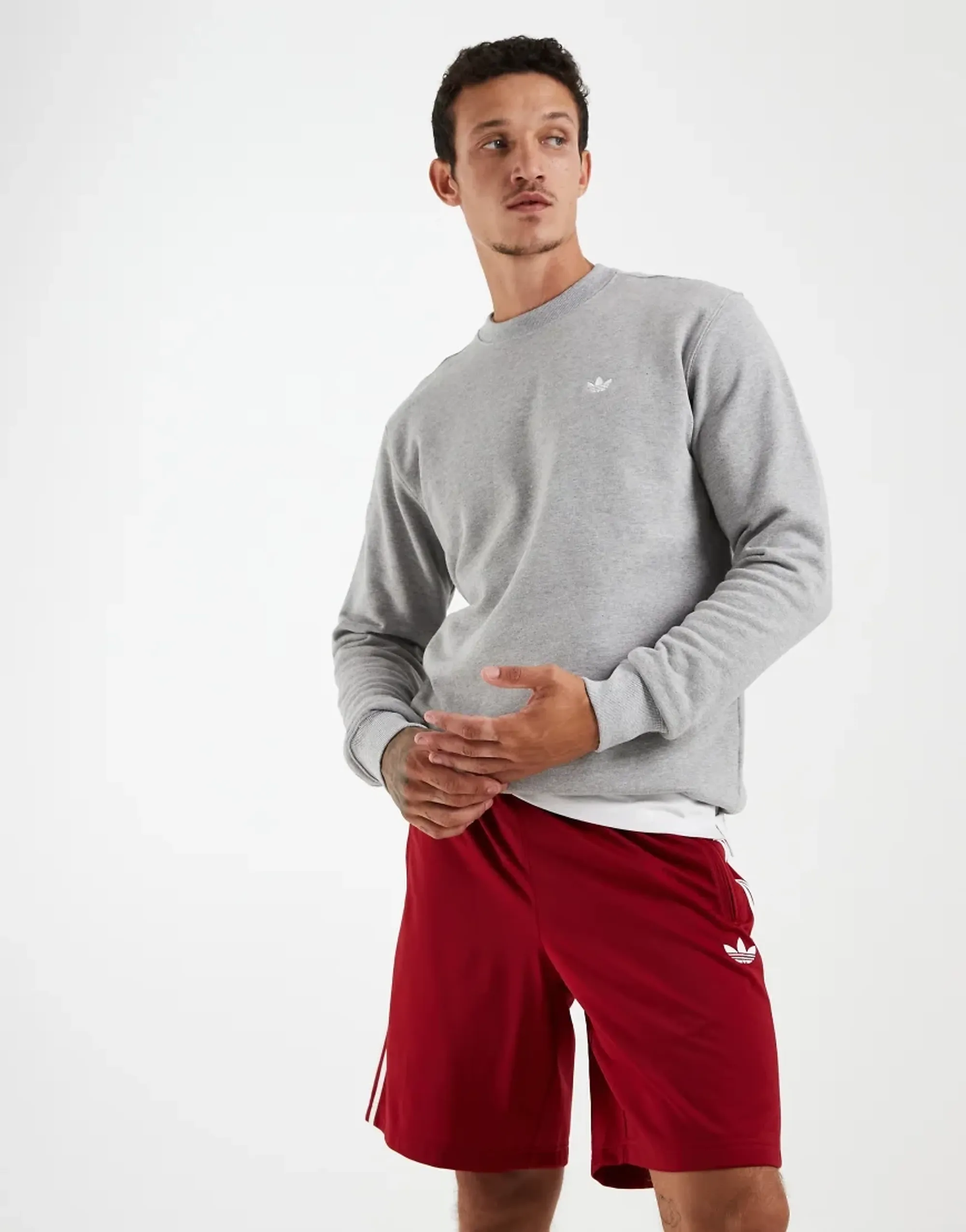 Adidas Originals Firebird Shorts In Team Victory Red / White