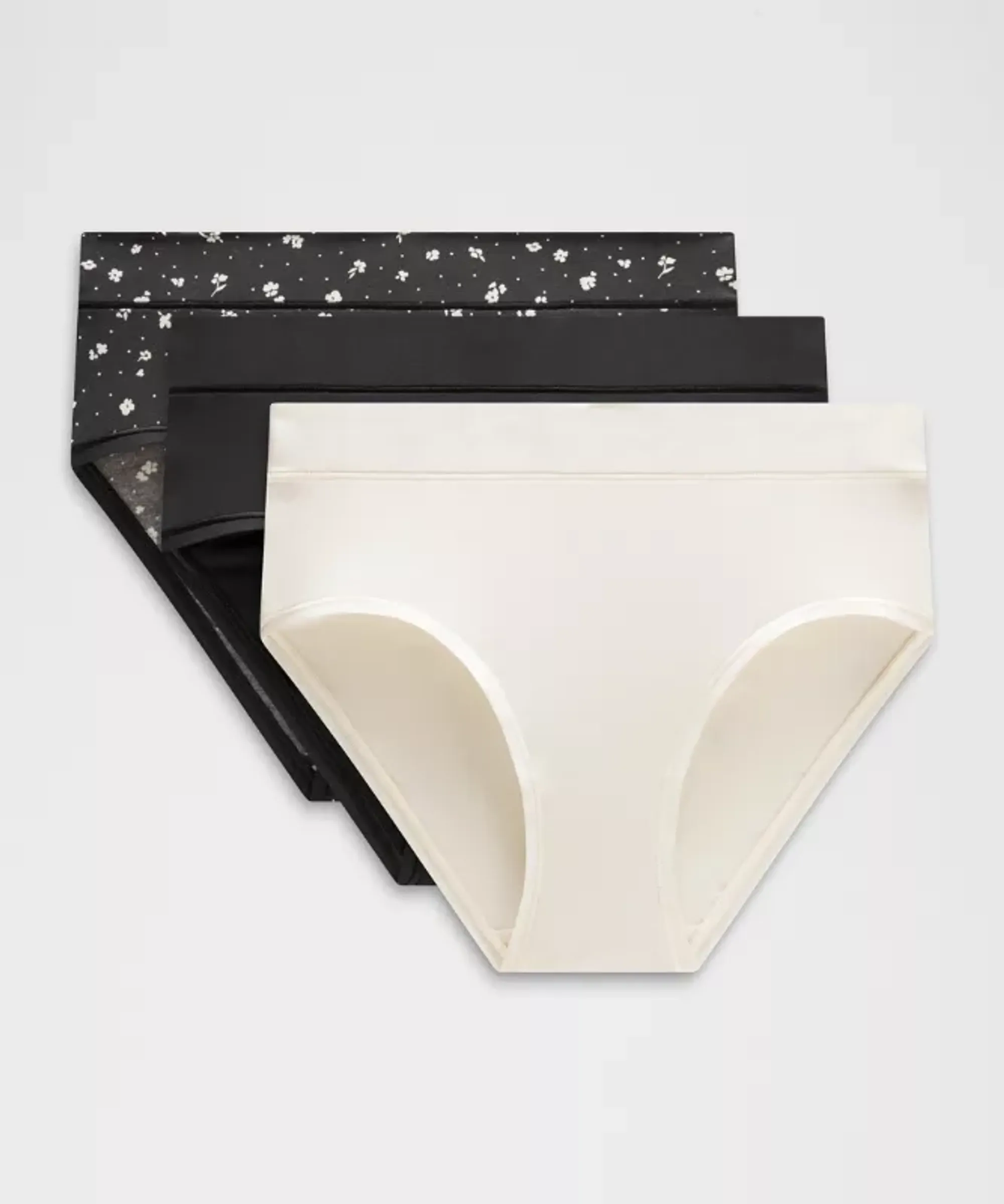 lululemon – Women's UnderEase High-Rise Bikini Underwear 3 Pack – Color Black/White – Size Small