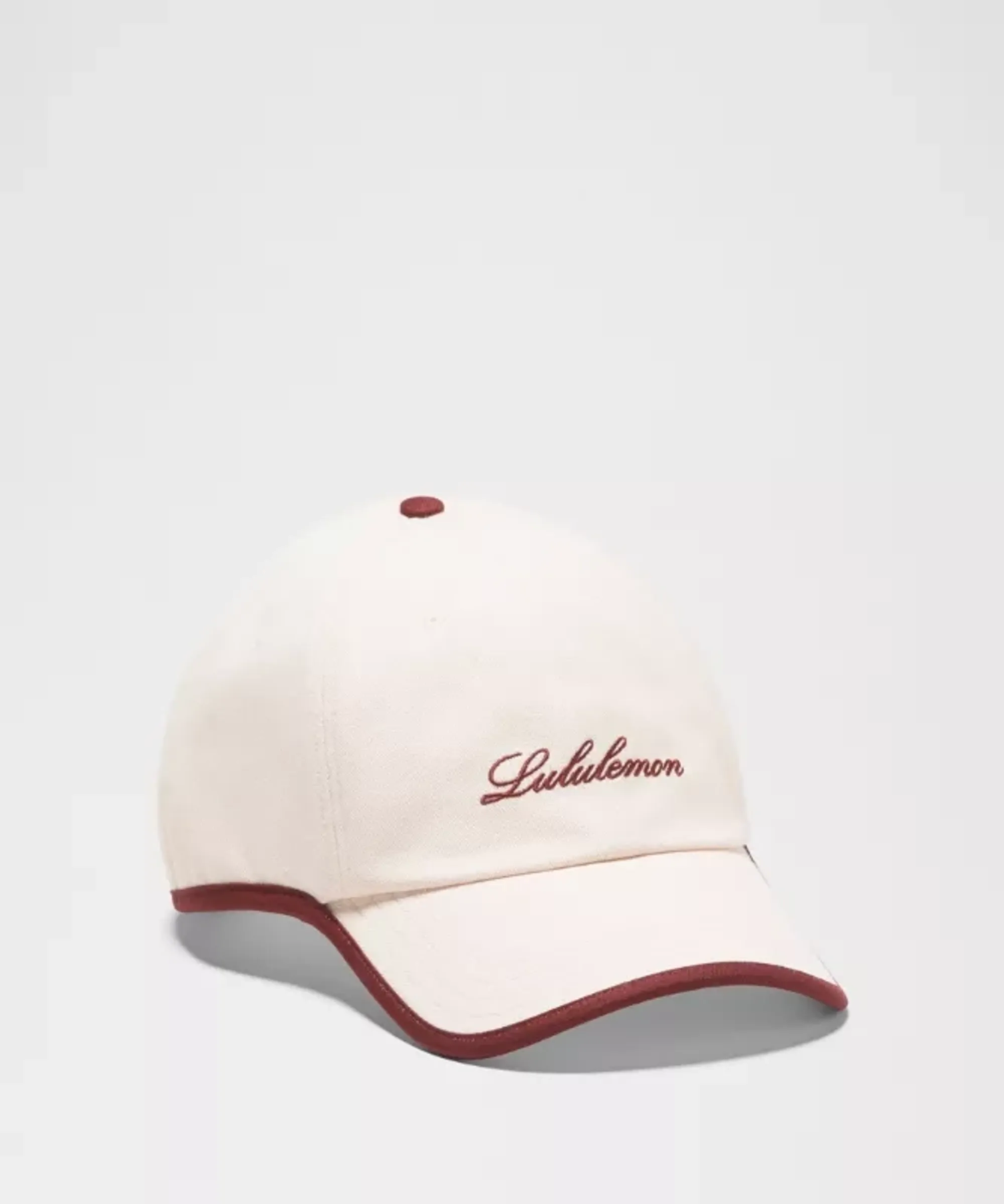 lululemon – Classic Ball Cap Cotton Canvas – Color White/Red – Size Large/XL