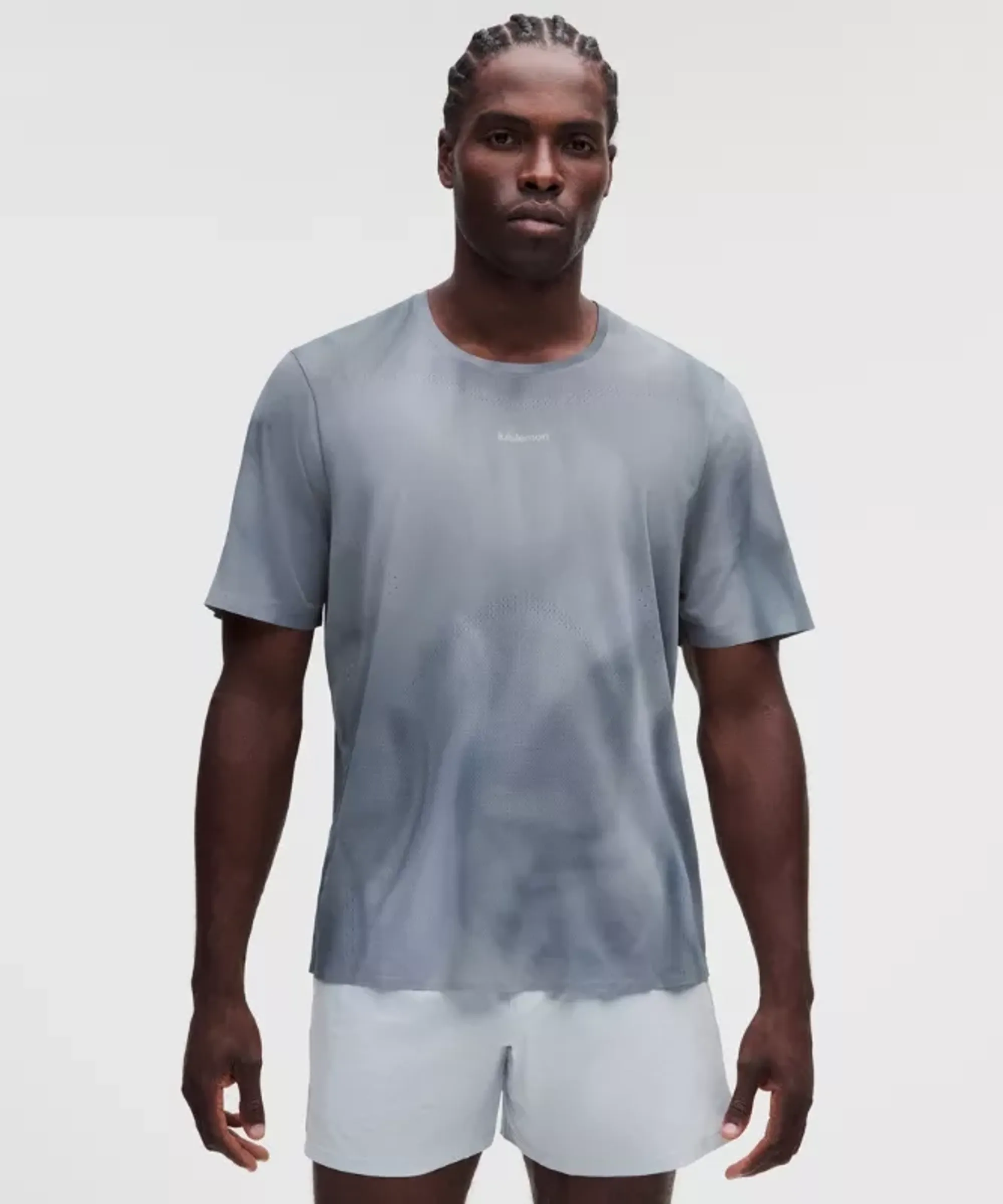lululemon – Men's Fast and Free Short-Sleeve Shirt Race Length – Color Grey – Size Small