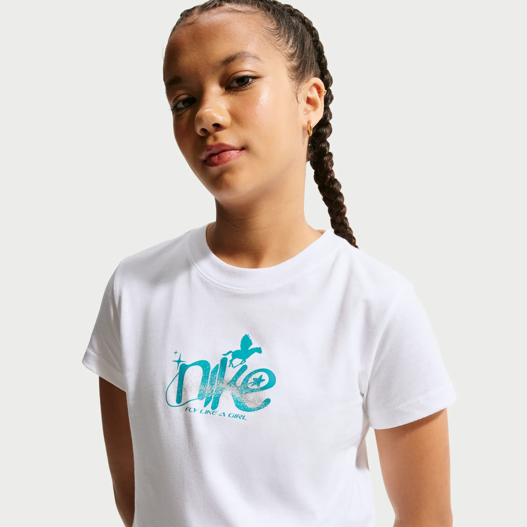 Nike Older Kids' (Girls') Cropped Mod T-Shirt - White