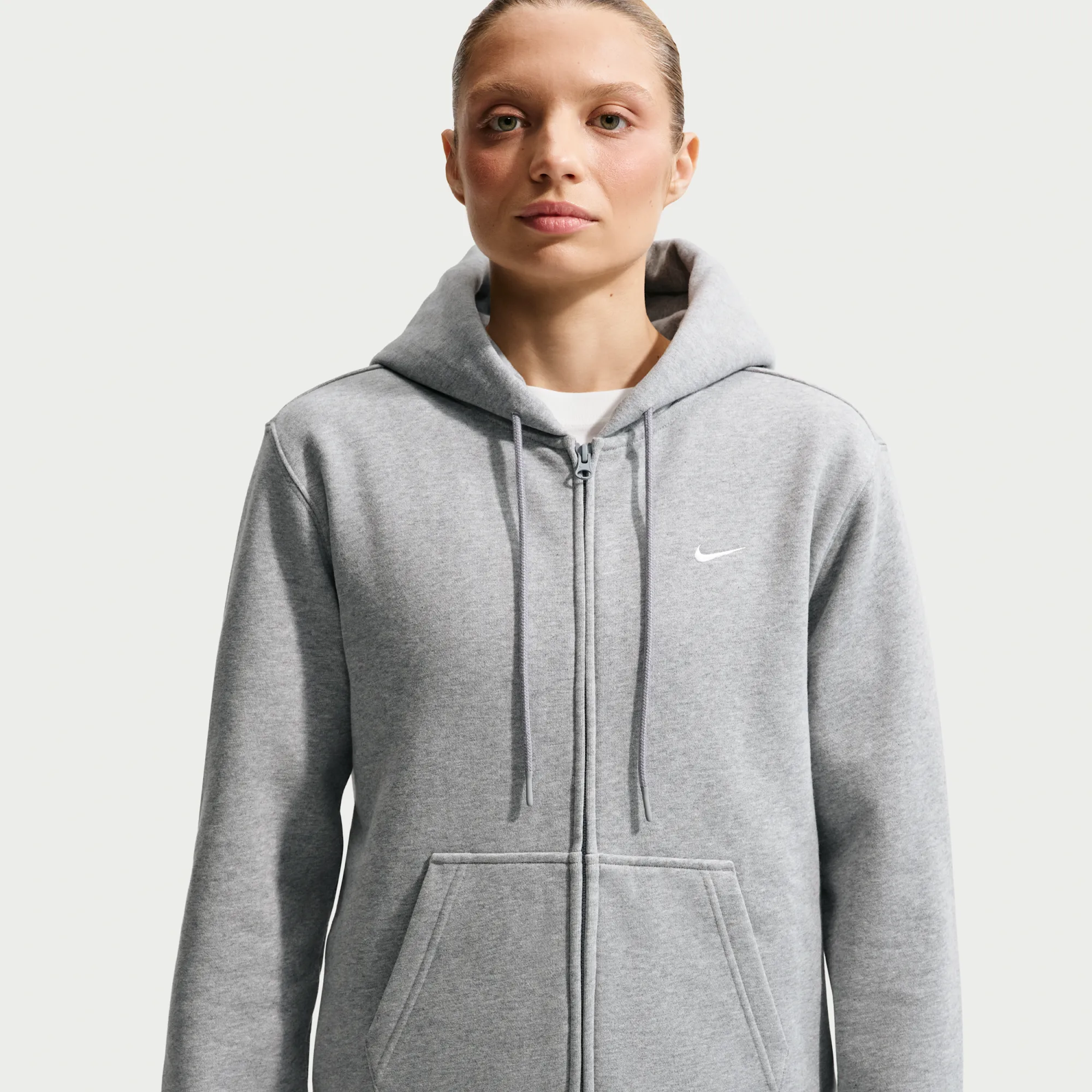 Nike Studio Fleece Medium Weight Women's Full-Zip Hoodie - Grey - Fleece