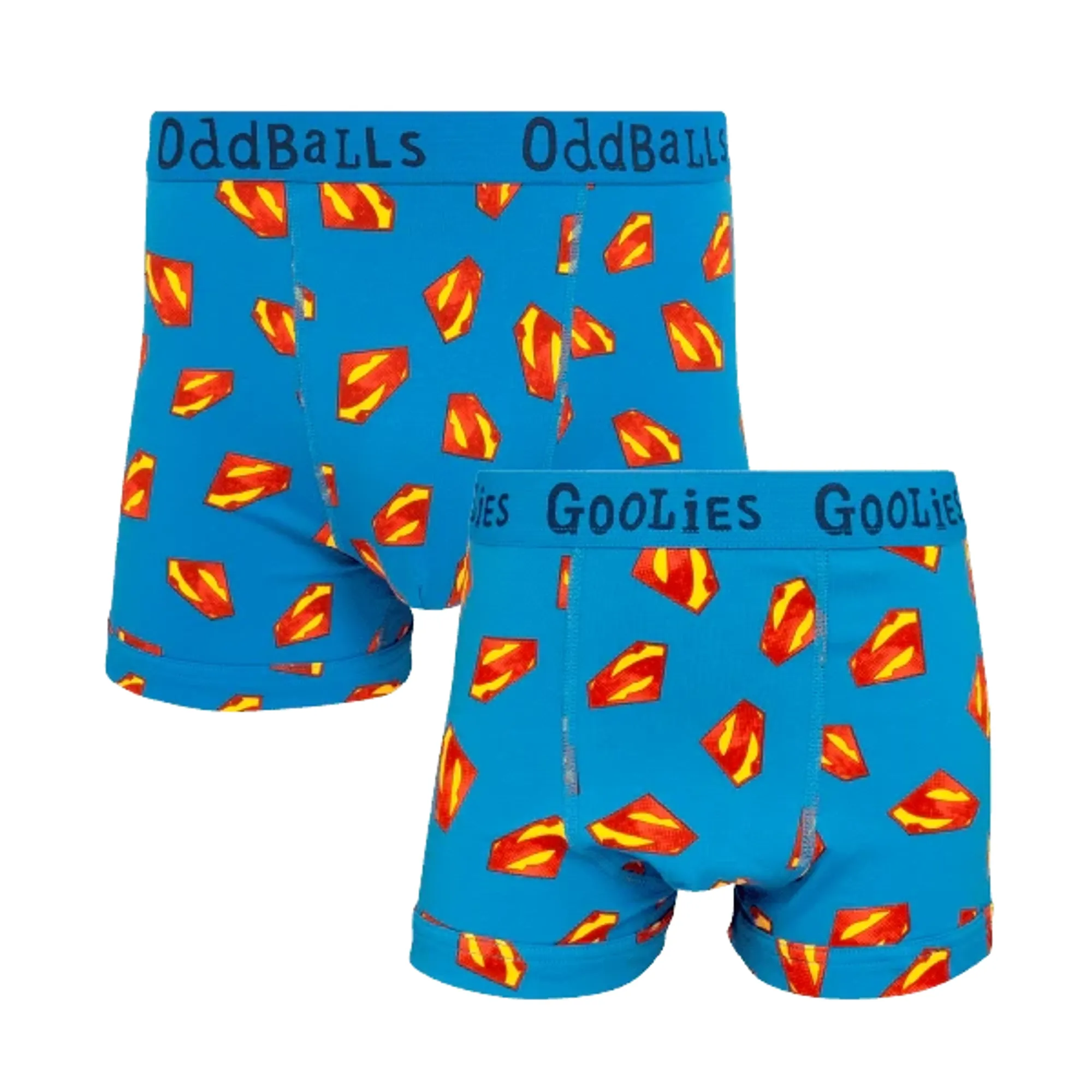 Superman Blue - Dad & Lad Boxer Shorts Bundle