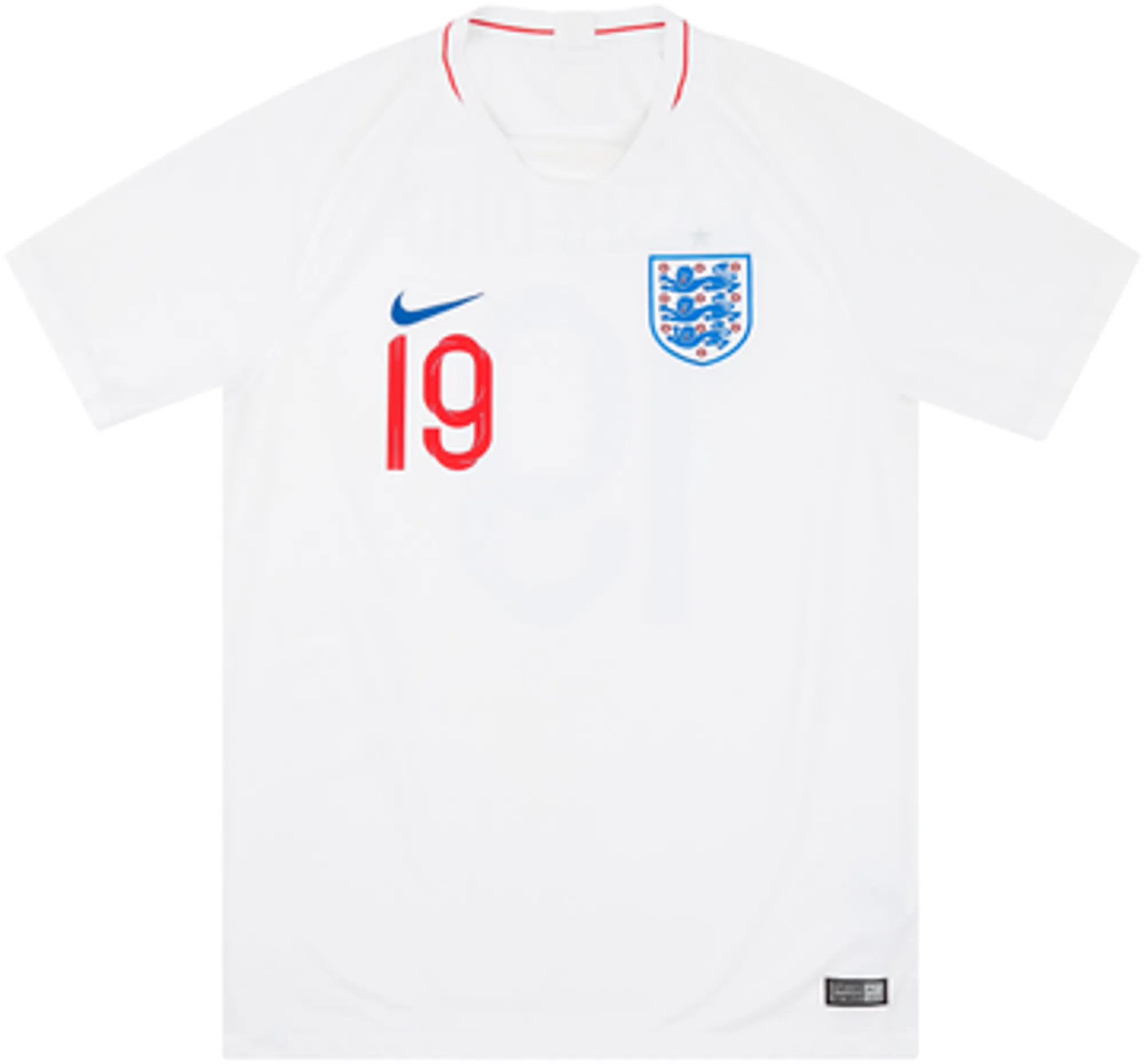 2018-19 England Home Shirt Rashford #19EL