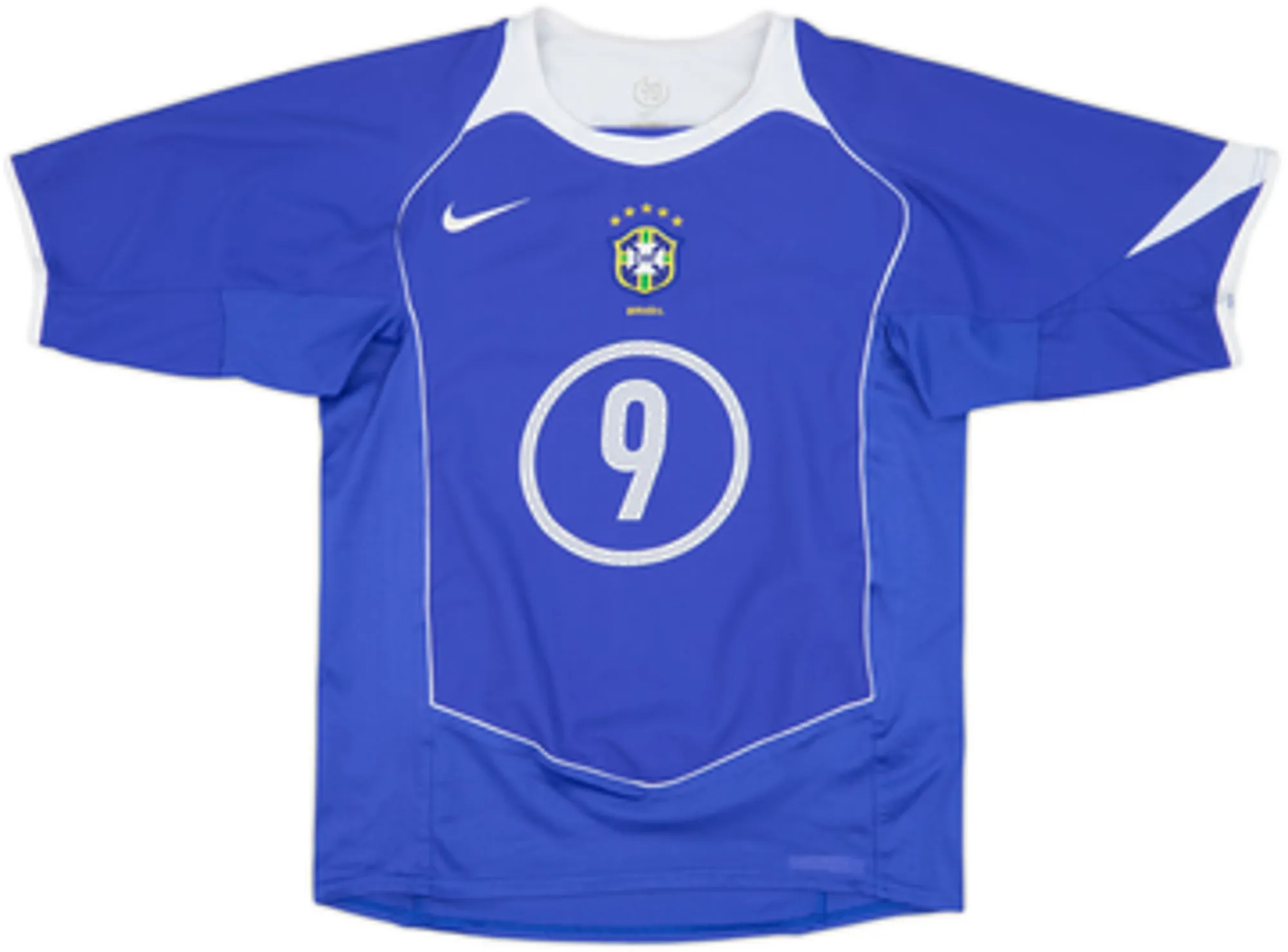 2004-06 Brazil Away Shirt Adriano #9 - 9/10 - (S)