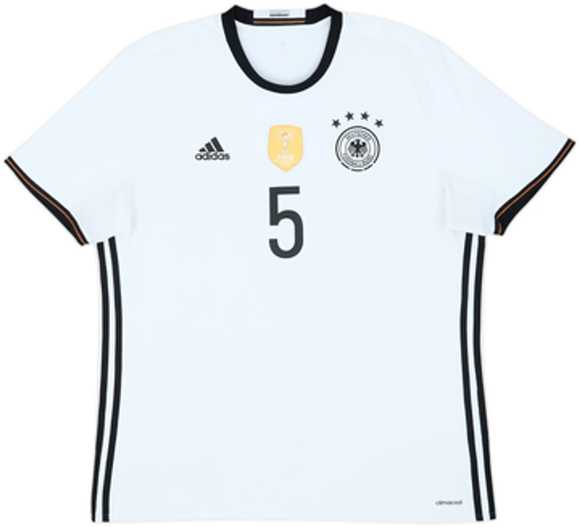 2015-16 Germany Home Shirt Hummels #5 - 7/10 - (XL)