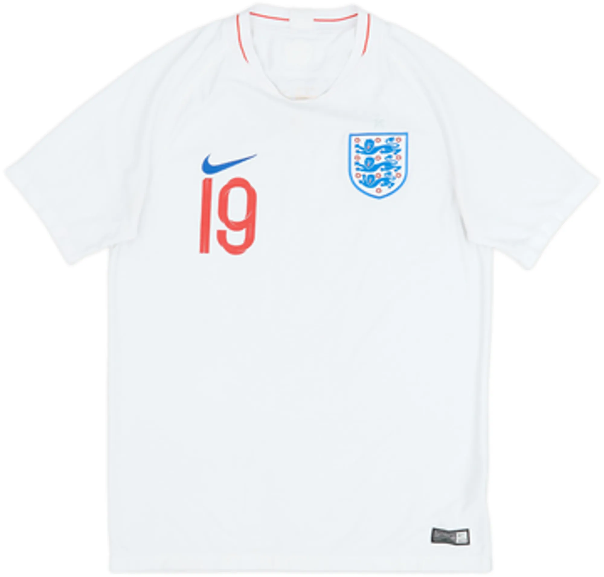 2018-19 England Home Shirt Rashford #19 - 5/10 - (M)