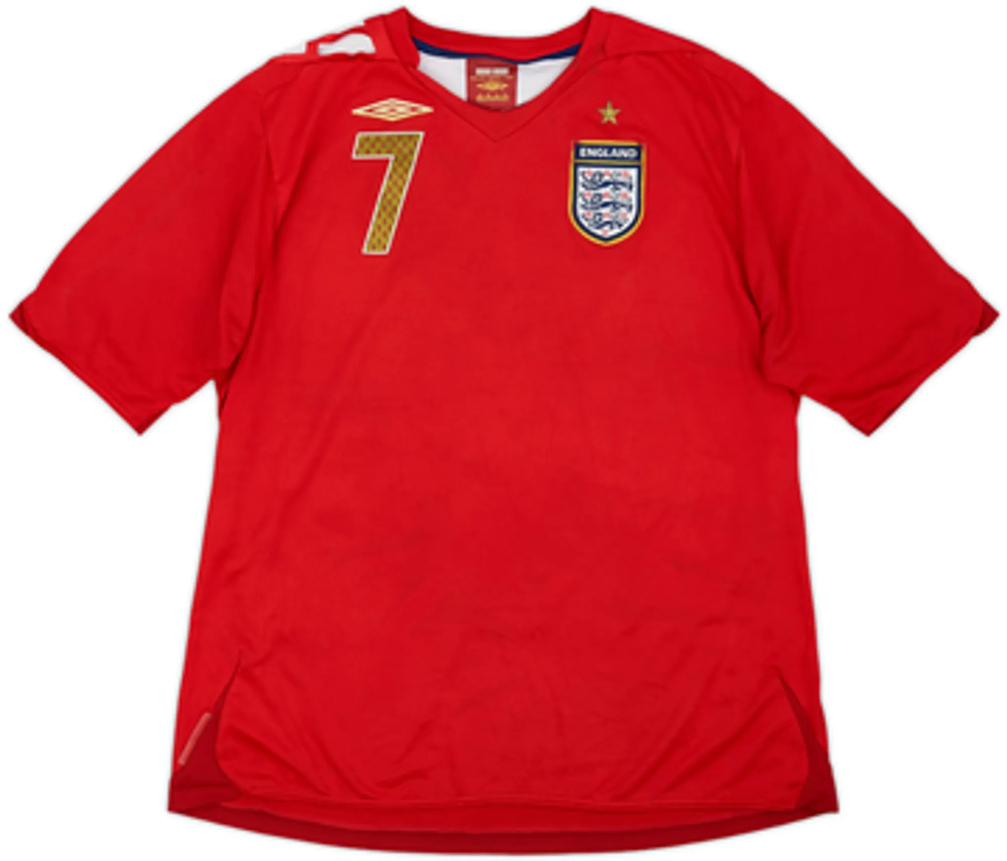 2006-08 England Away Shirt Beckham #7 - 5/10 - (Women's L)
