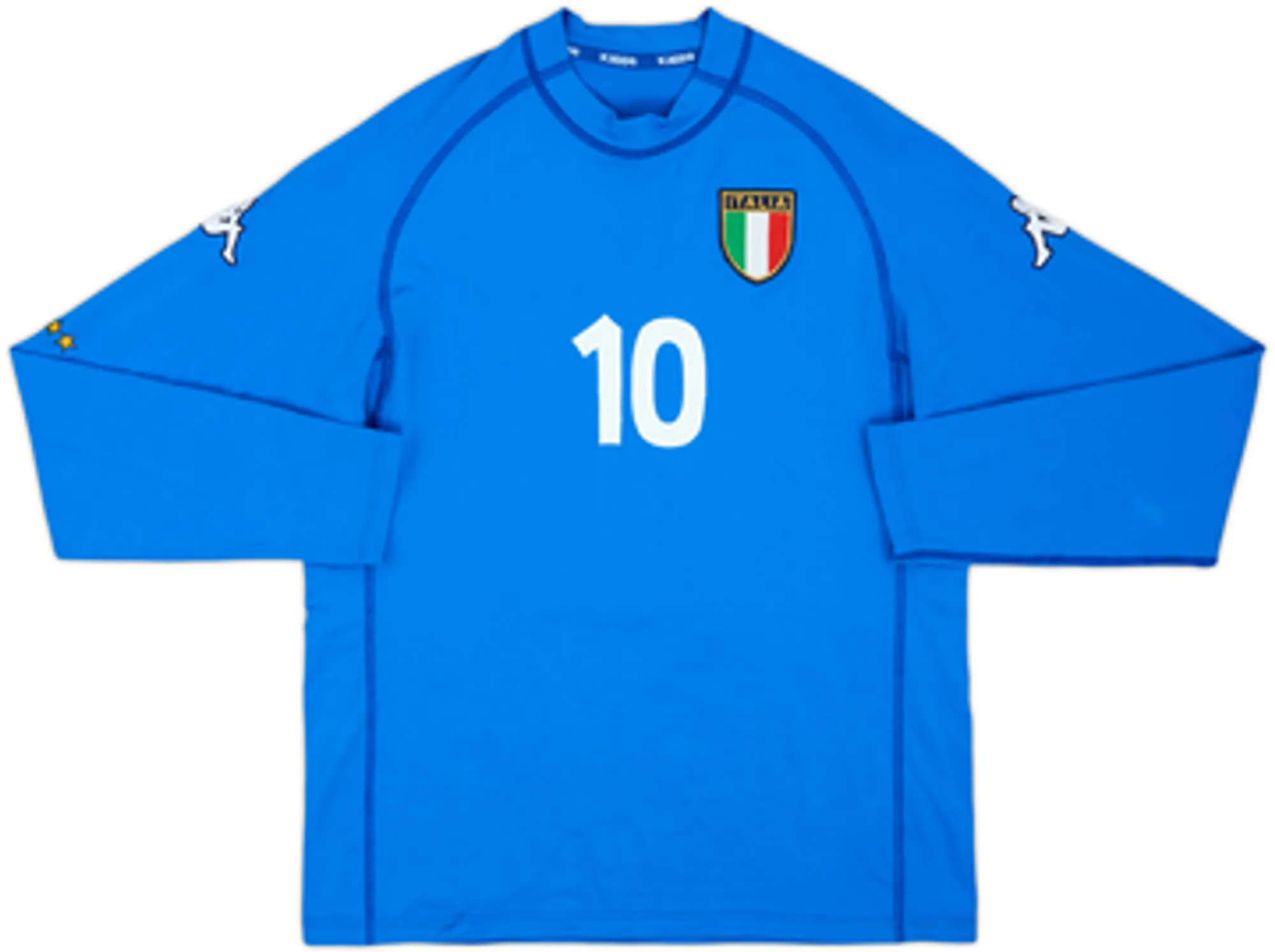 2000-01 Italy Home L/S Shirt Totti #10 - 8/10 - (XL)