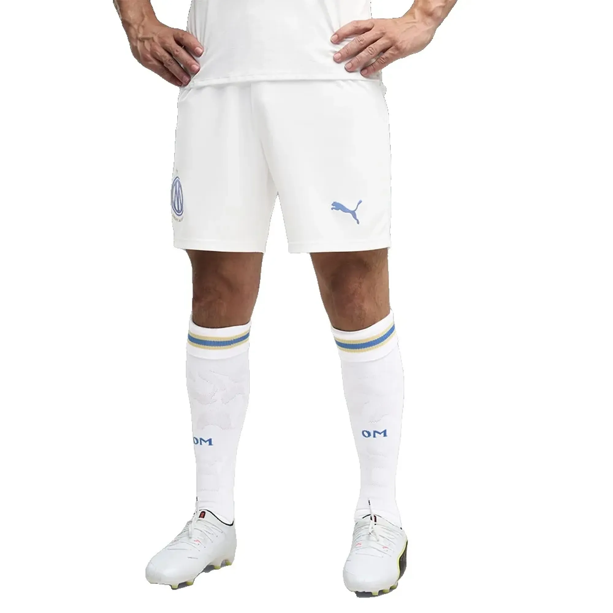 PUMA Olympique de Marseille Shorts Men in White | Size 3XL