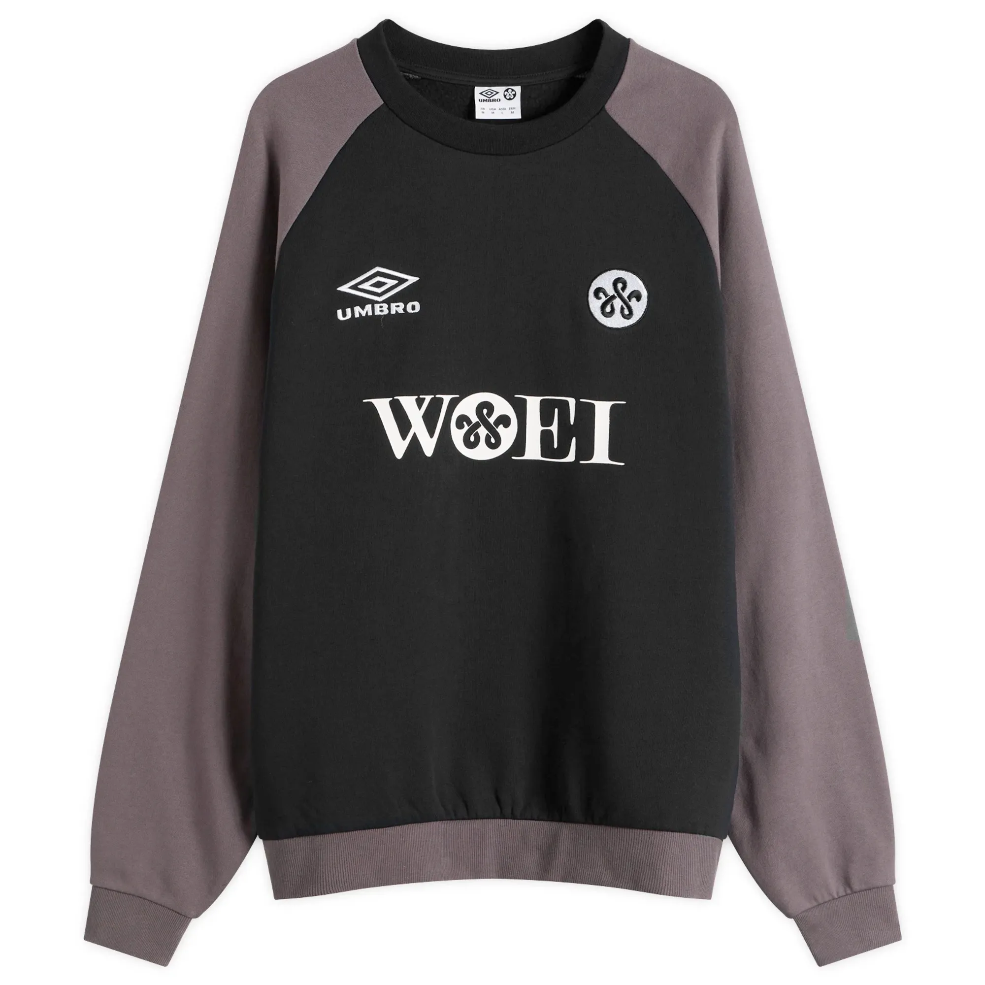Umbro Men's x WOEI Crew Sweatshirt Black/Grey