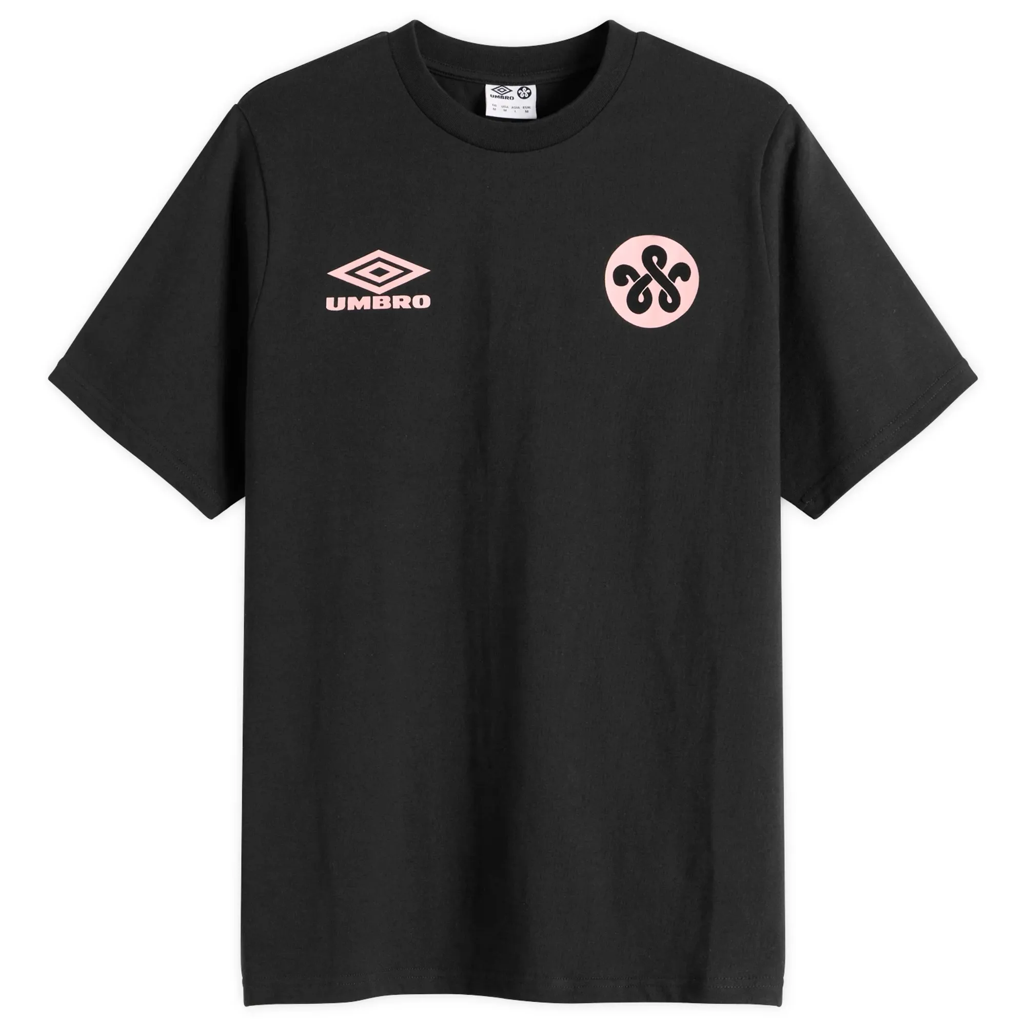 Umbro Men's x WOEI Logo T-Shirt Black/Pink
