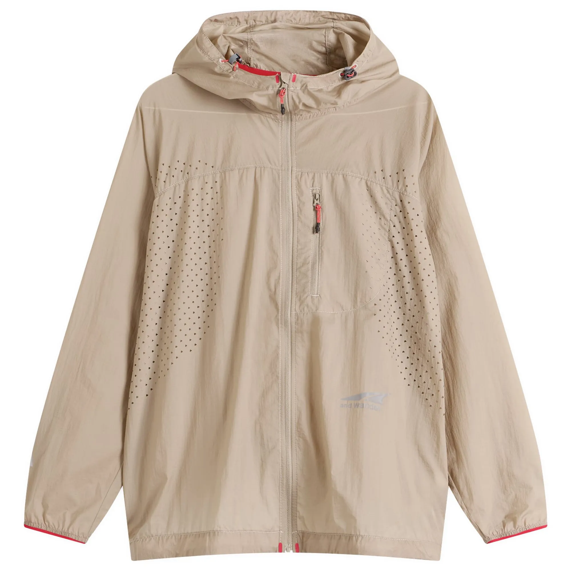 and wander Men's x Altra Ventilation Wind Jacket Beige
