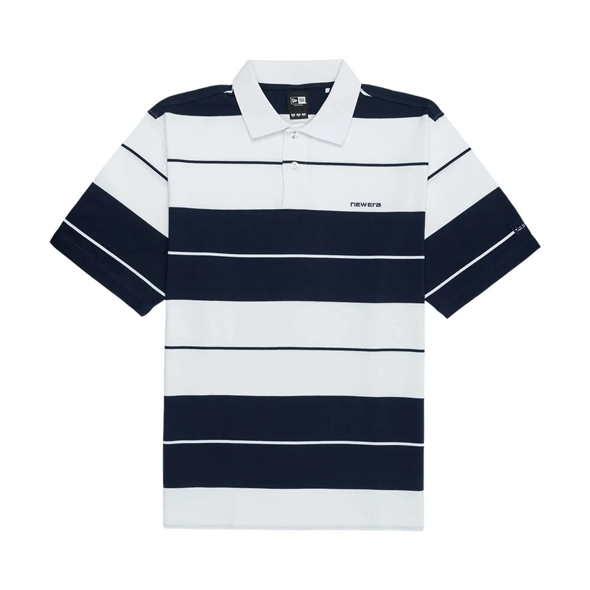 New Era Stripe White Polo T-Shirt adult unisex