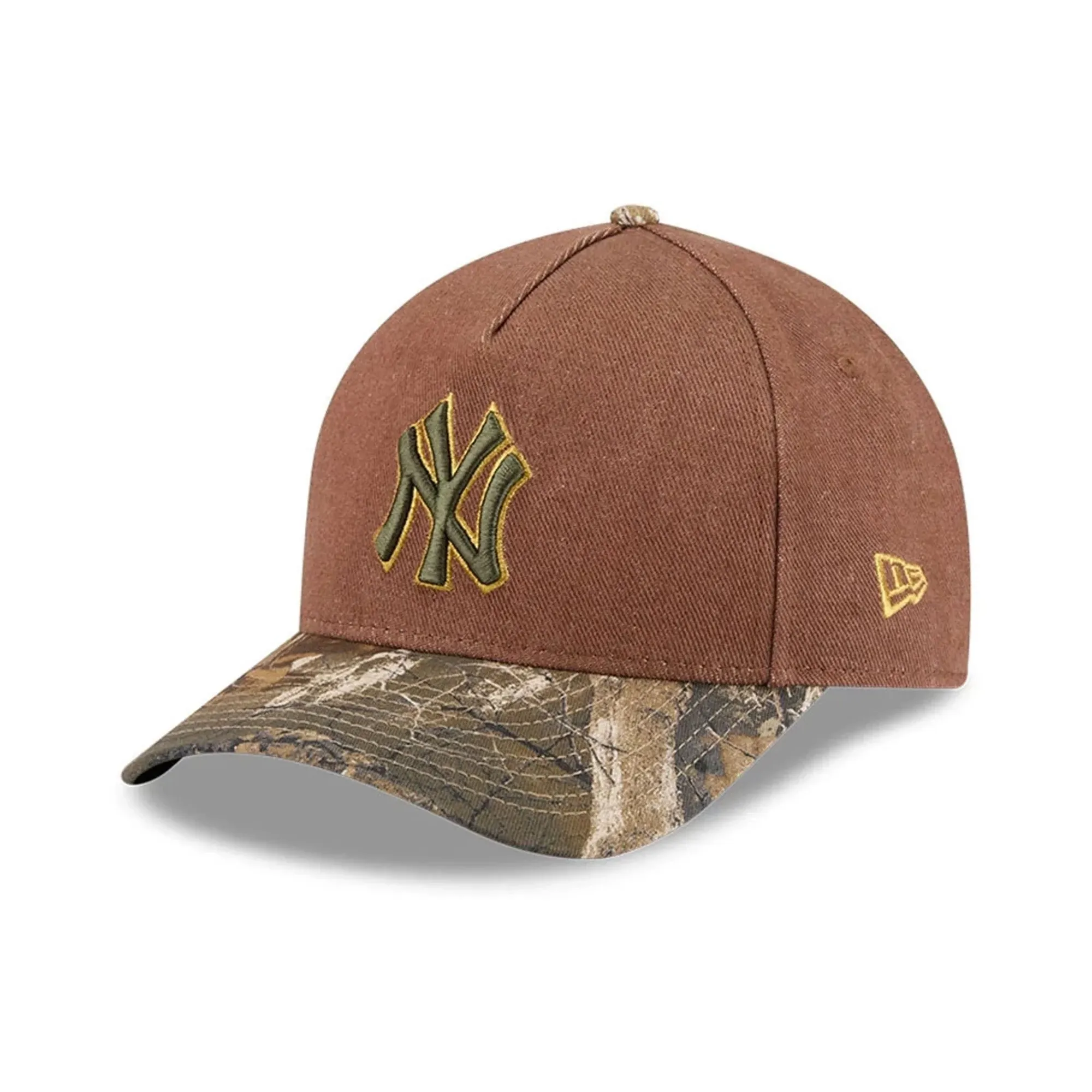 Yankees MLB Cotton Twill Dark Beige 9FORTY M-Crown A-Frame Adjustable Cap New Era Cap adult unisex