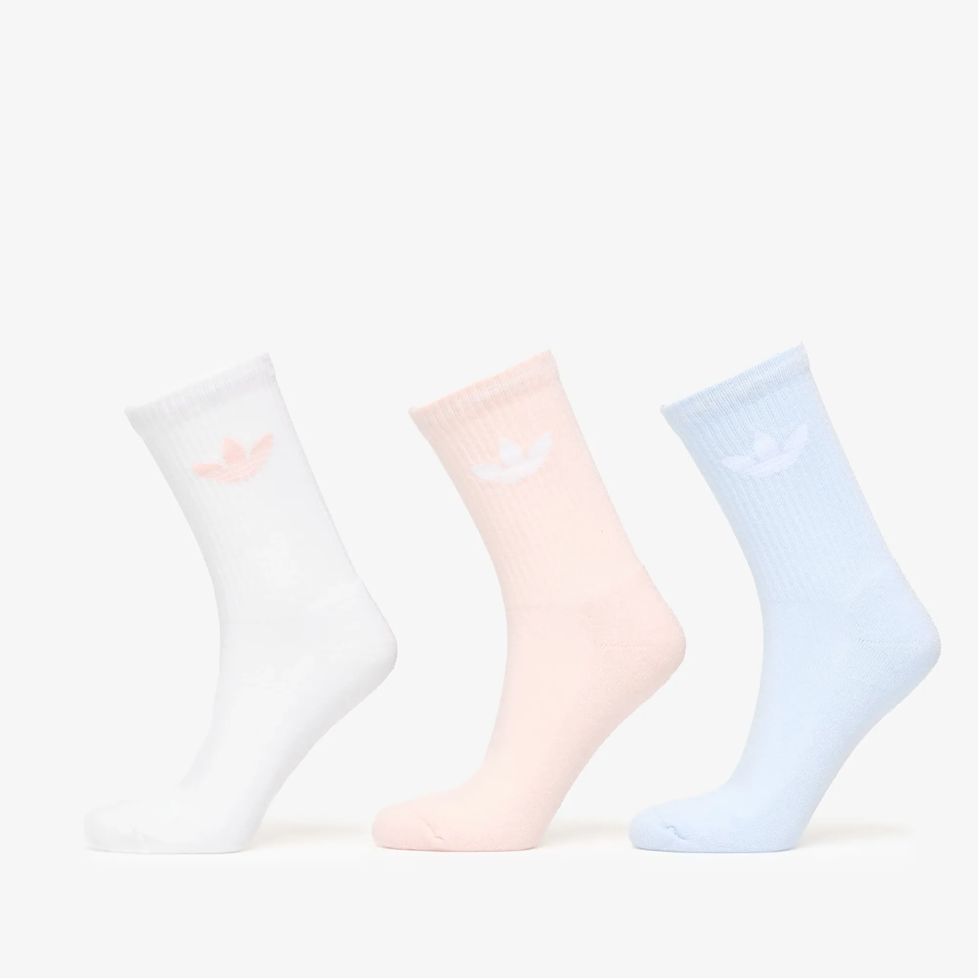 Adidas Trefoil Crew Sock Cushion 3-Pack White L