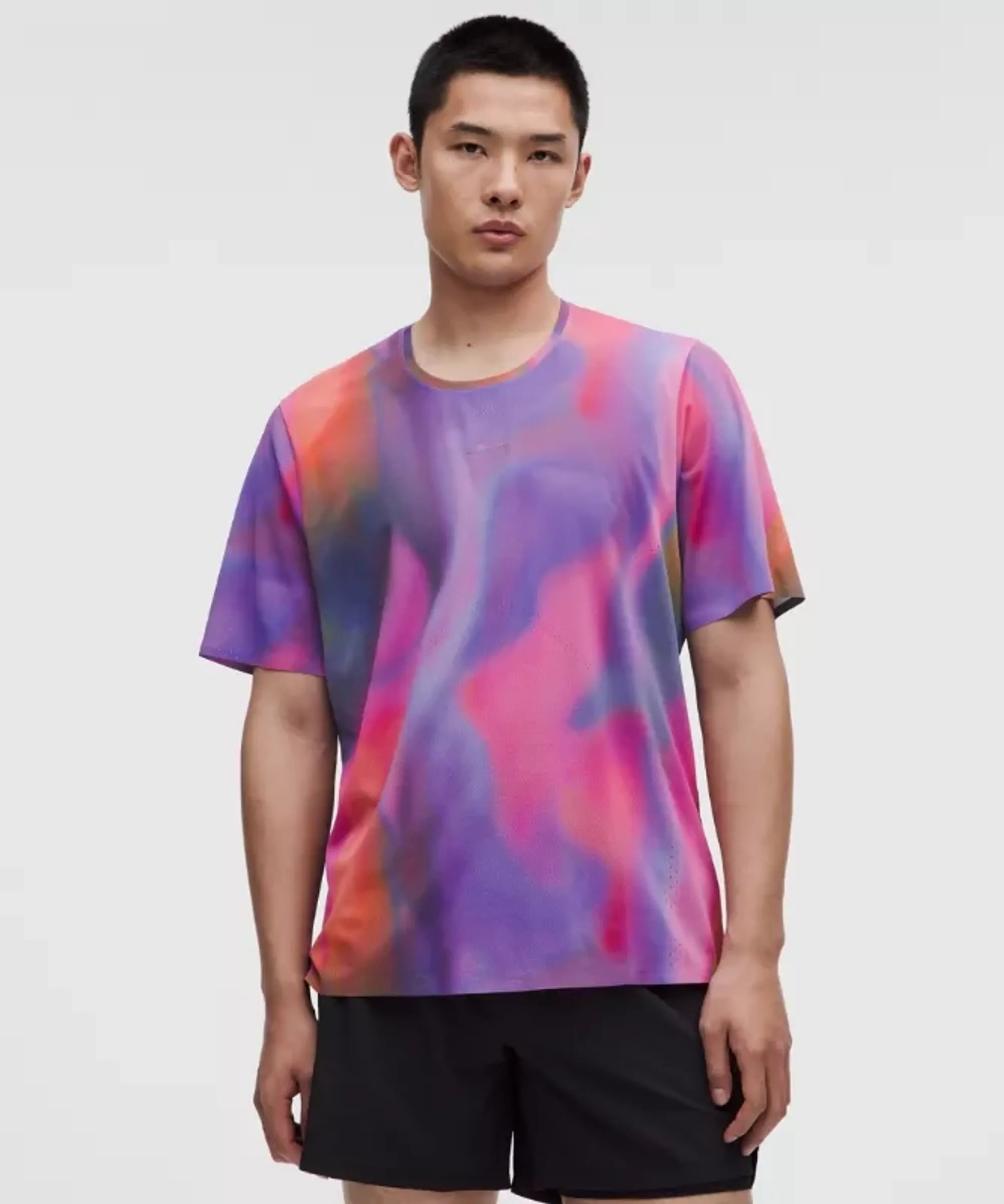 lululemon – Men's Fast and Free Short-Sleeve Shirt Race Length – Color Printed – Size Small