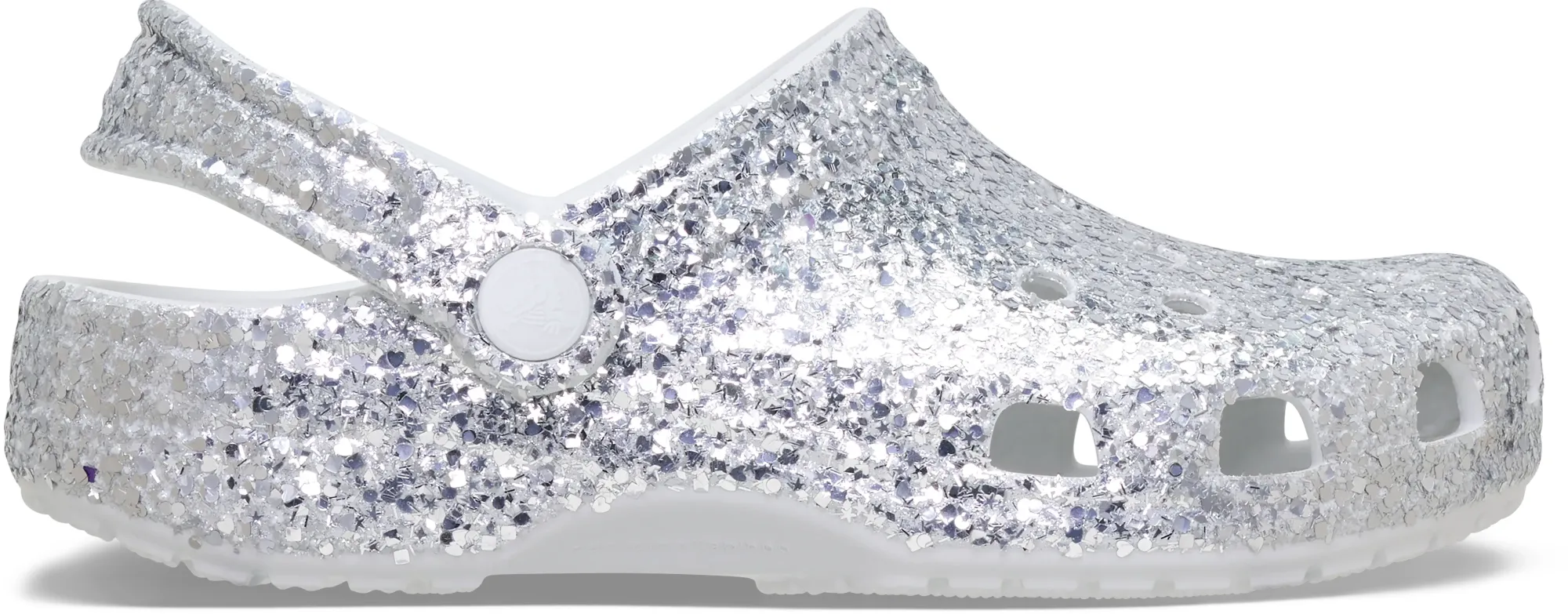 Crocs | Kids | Classic Dazzle Glitter | Clogs | Silver | C11