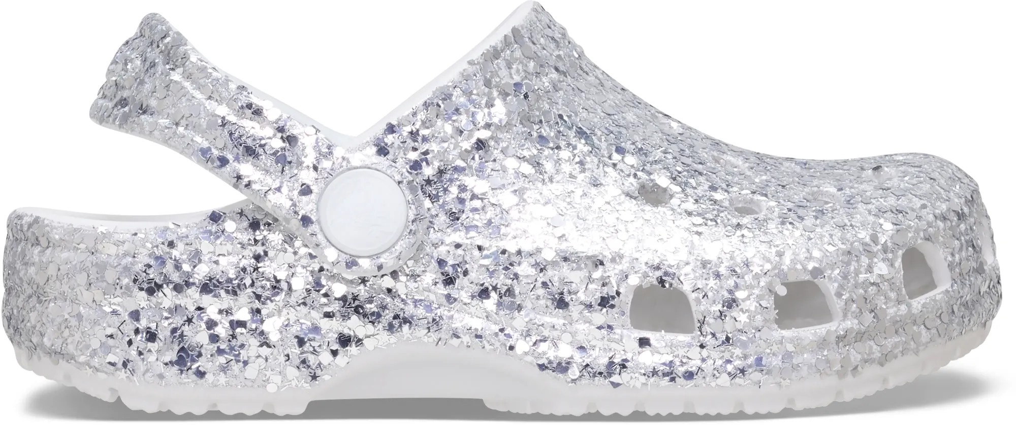 Crocs | Kids | Toddler Classic Dazzle Glitter | Clogs | Silver | C10
