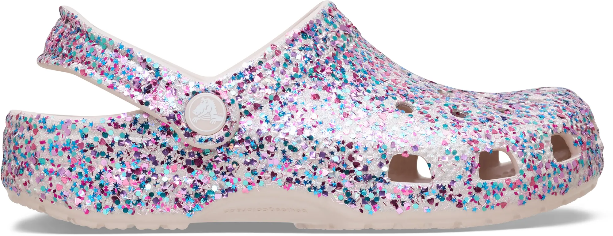 Crocs | Kids | Classic Dazzle Glitter | Clogs | Cocoa Crème | C11