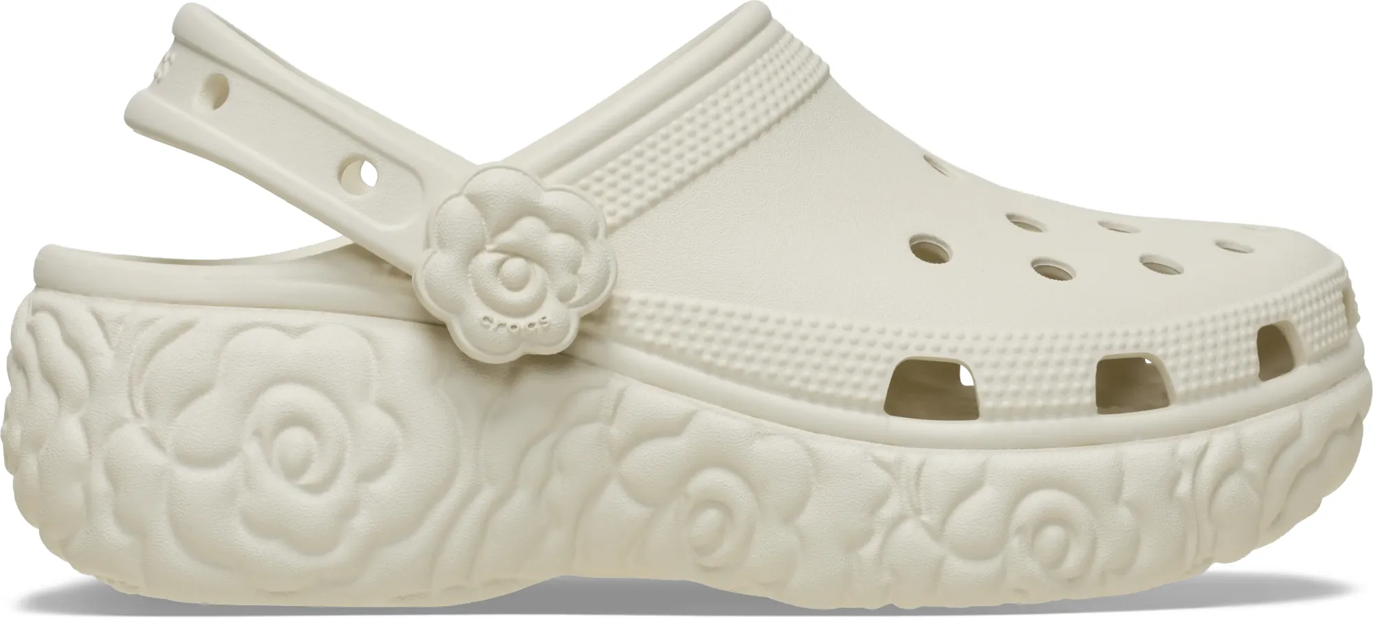 Crocs | Women | Classic Platform Bloom | Clogs | Summit White | 8