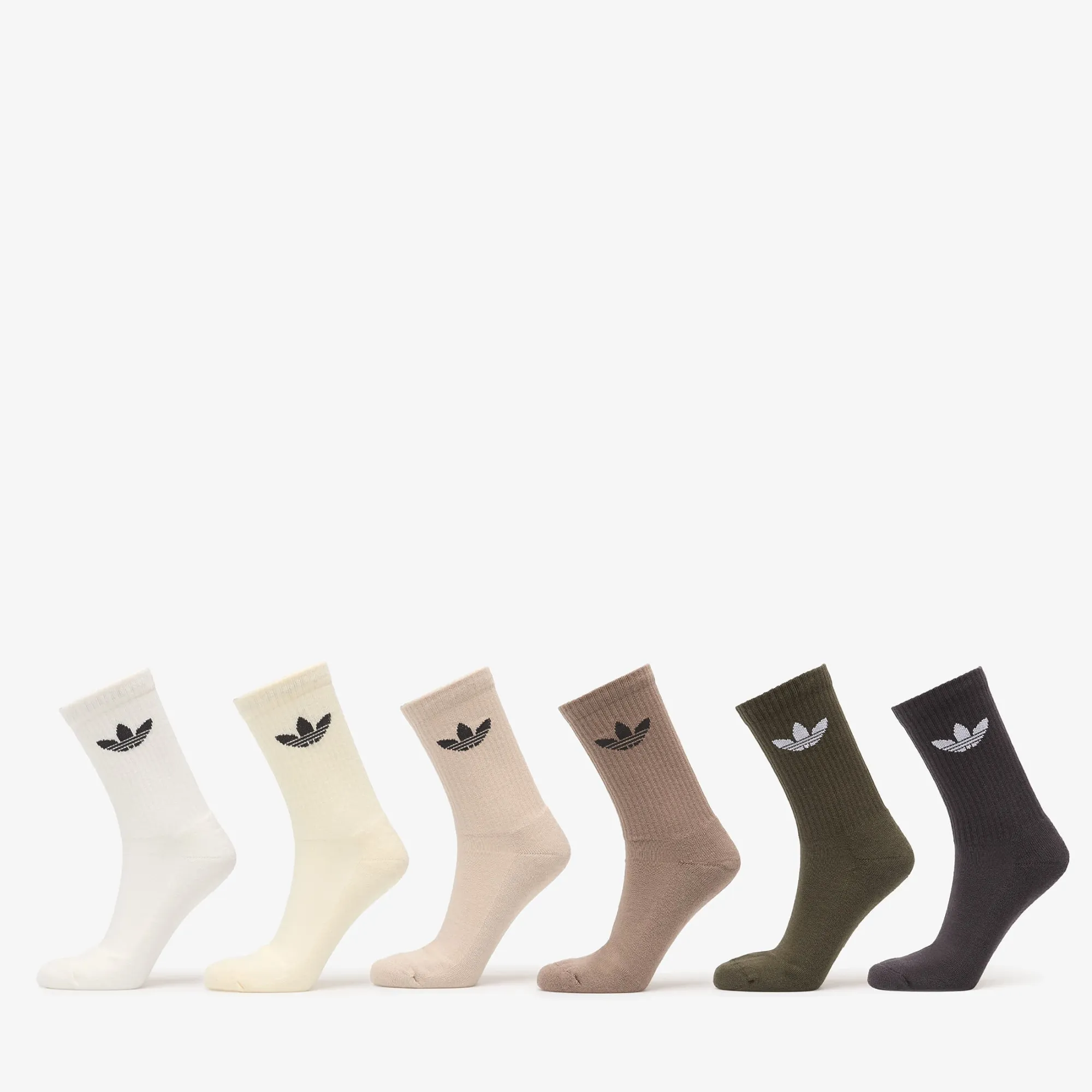 Adidas Trefoil Crew Sock Cushion 6-Pack Cloud White Xl