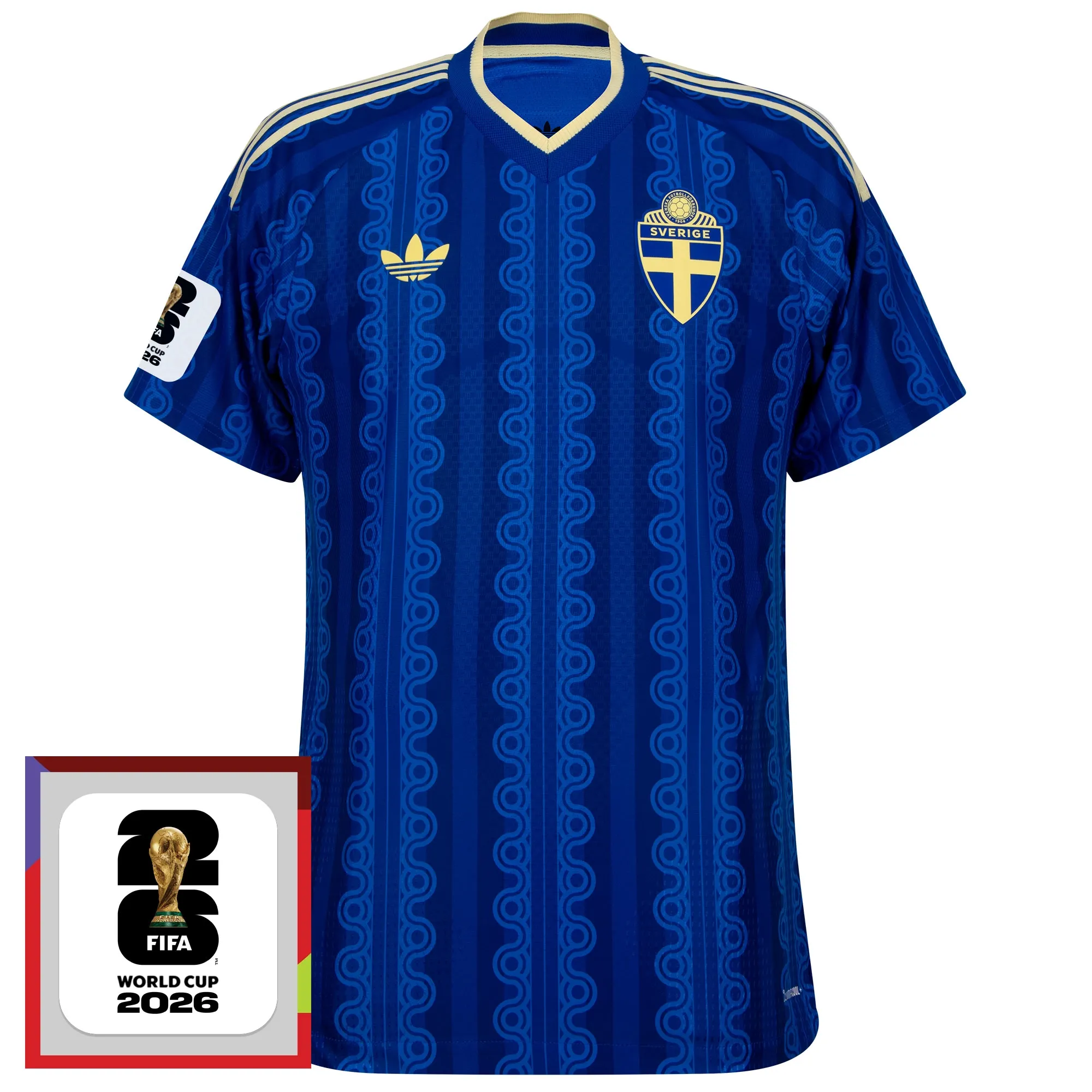 adidas Sweden Authentic Away Shirt 2026-2027 incl. FIFA World Cup 2026 Patch