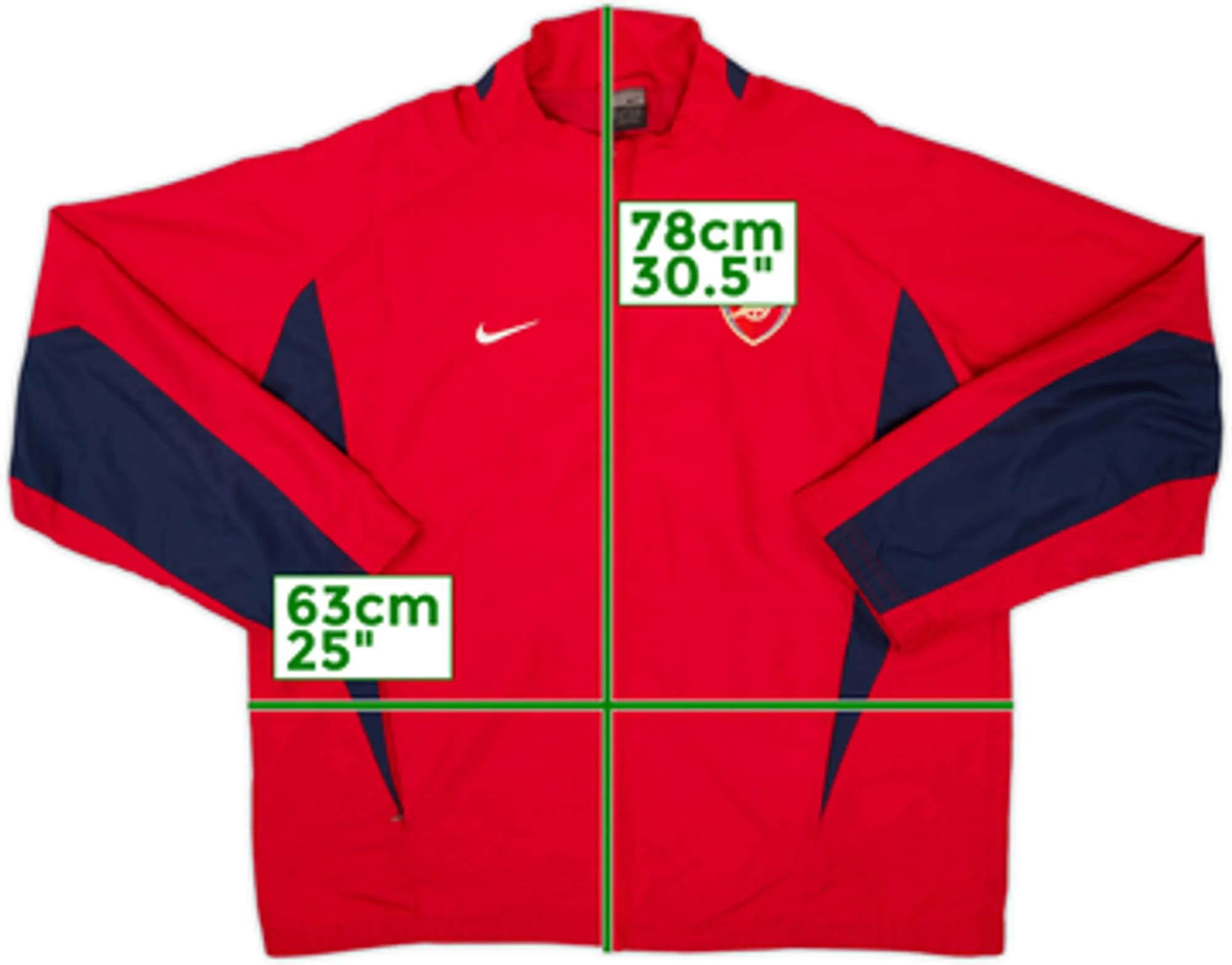 2003-04 Arsenal Nike Track Jacket - 8/10 - (L)