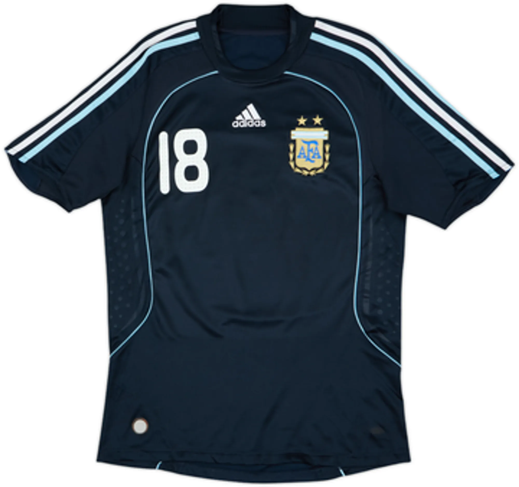 2007-09 Argentina Away Shirt Messi #18 - 9/10 - (S)
