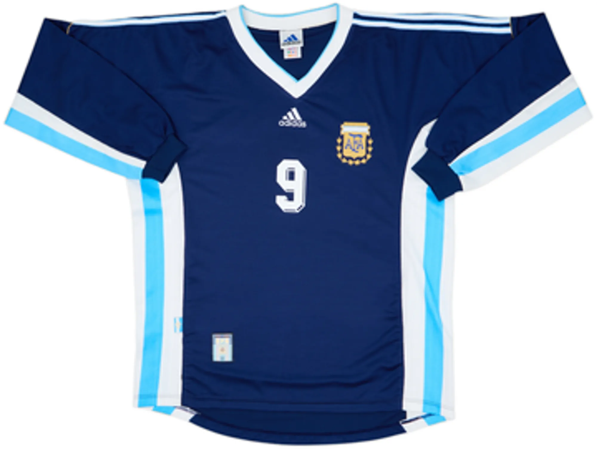 1998-99 Argentina Away L/S Shirt Batistuta #9 - 9/10 - (XL)