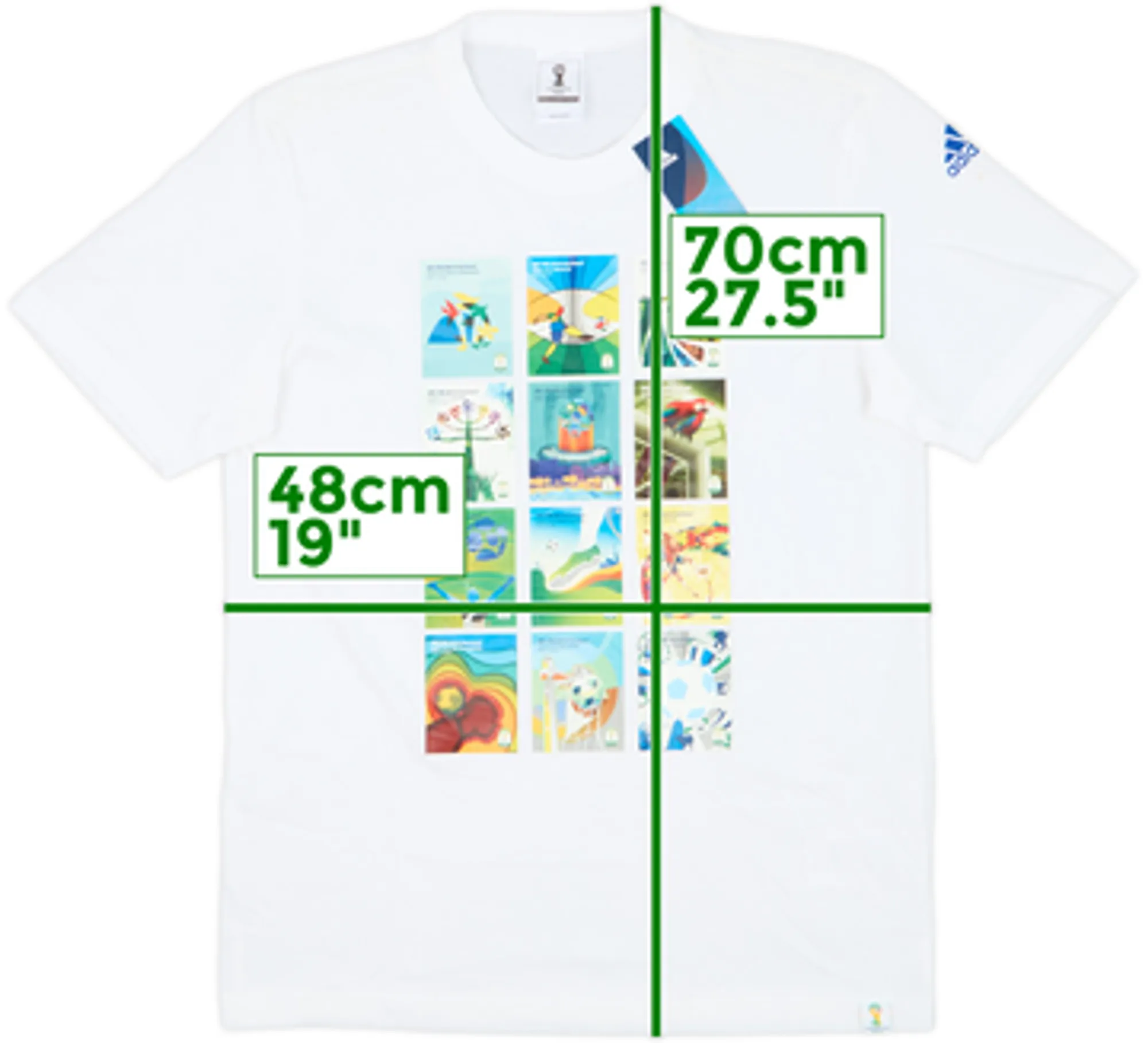 2014 Brazil adidas World Cup Graphic Tee (S)